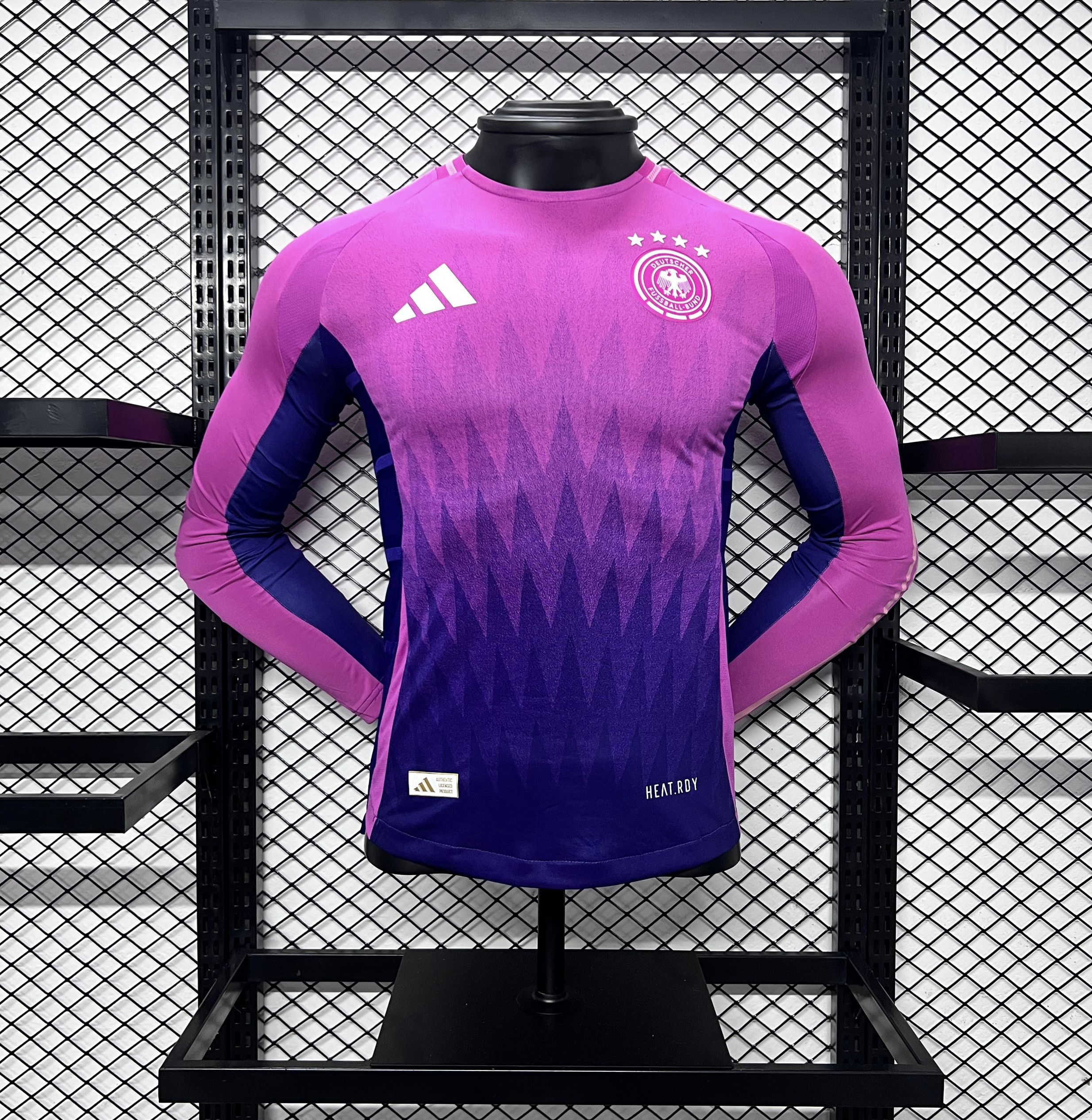 Germany 2024 Away Stadium Long Sleeve Jersey - Player Version - ReplicasJersey