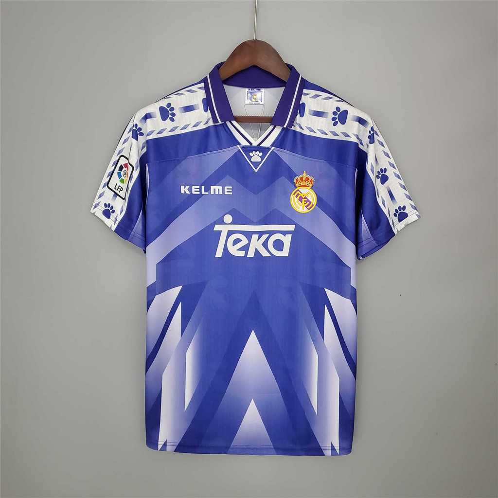 Real Madrid Retro 96-97 Away Jersey - ReplicasJersey