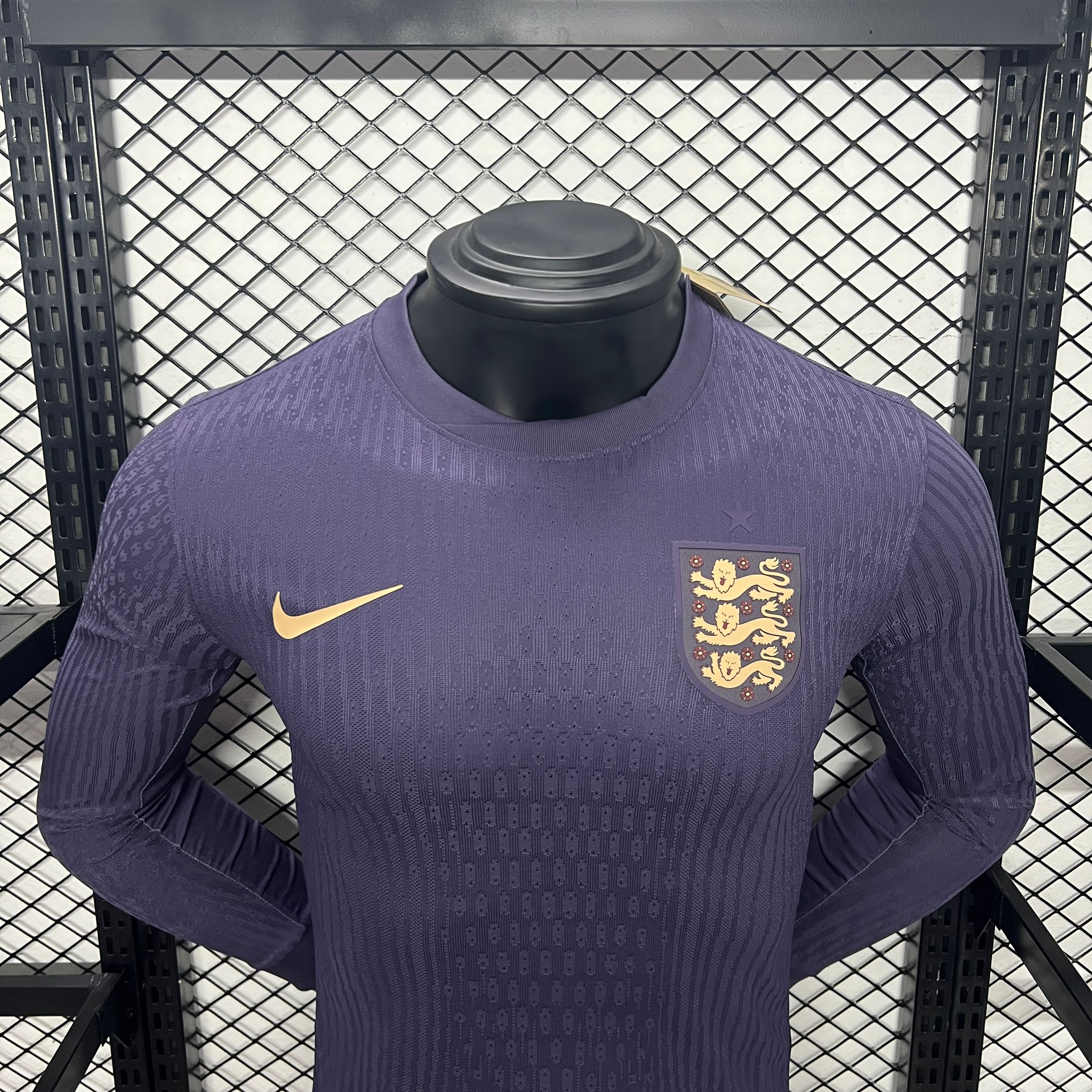 England 2024 Away Long Sleeve Jersey - Player Version - ReplicasJersey