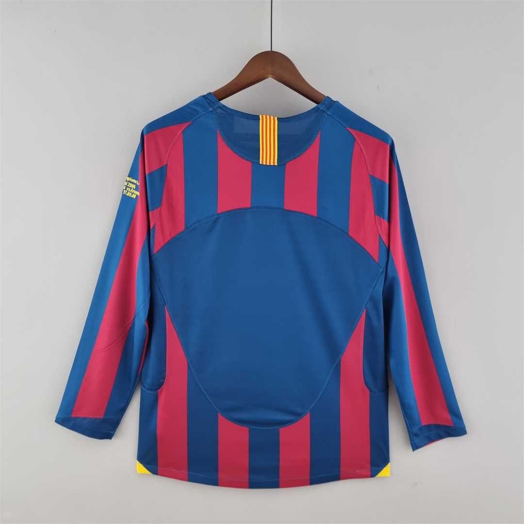 B.A.R.S.A Retro 05-06 Home Long Sleeve Jersey - UEFA Champions League Final - ReplicasJersey