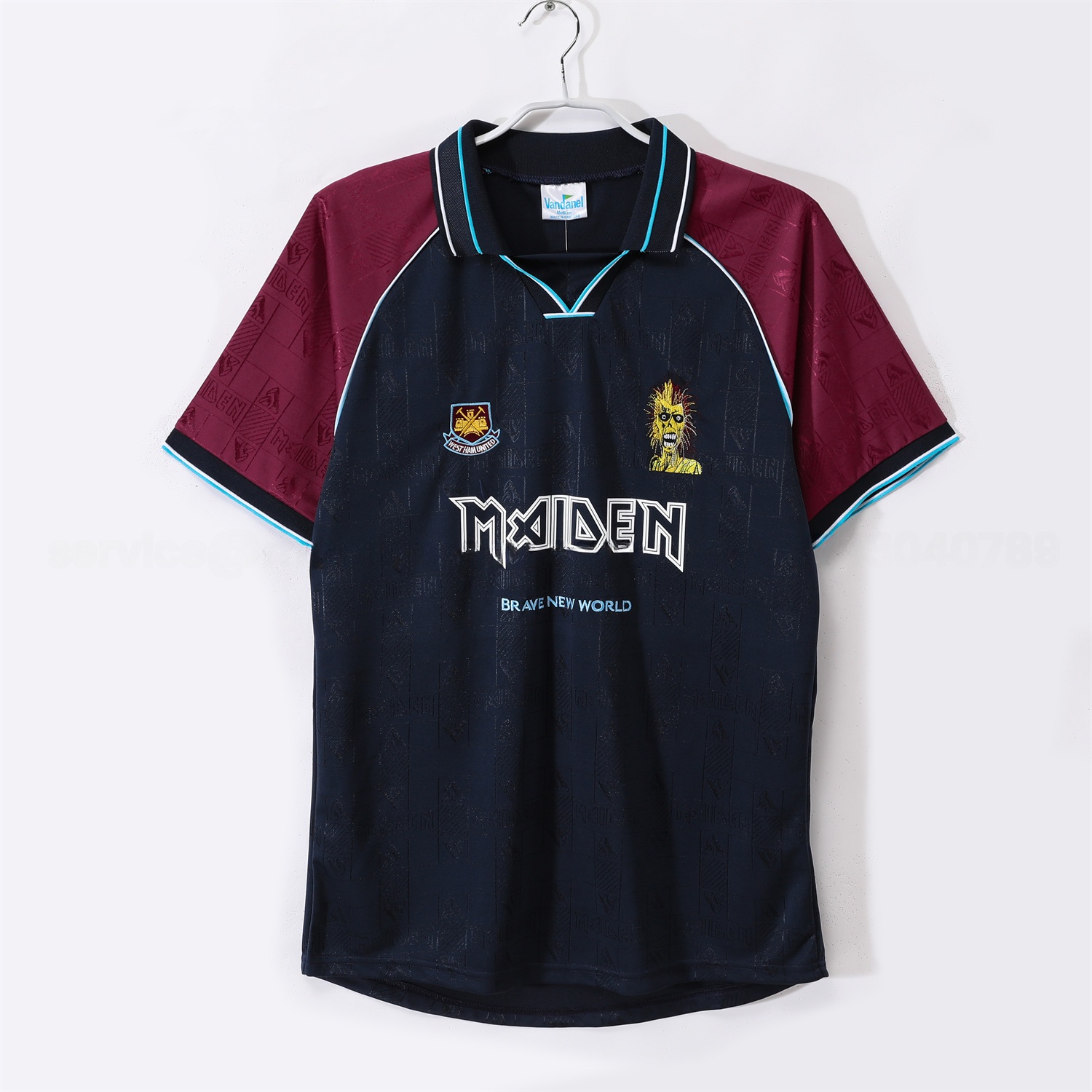 Retro West Ham United 1999 Iron Maiden Home Jersey - ReplicasJersey