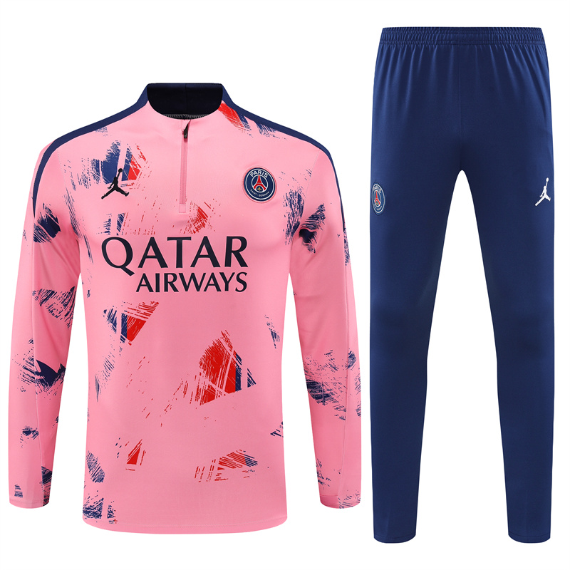 Paris Saint-Germain PSG 24-25 Long Sleeve Training Set - Pink - ReplicasJersey