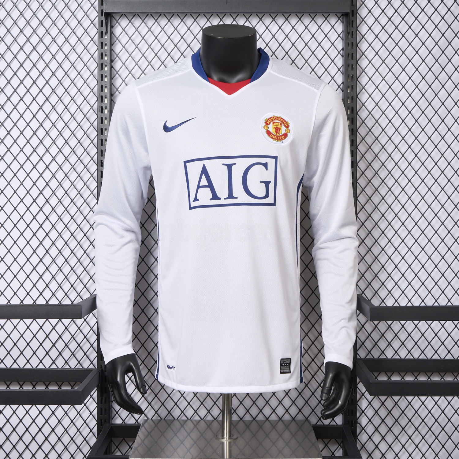Manchester United Retro 2008-09 Away Long Sleeve Jersey - Player Version - ReplicasJersey