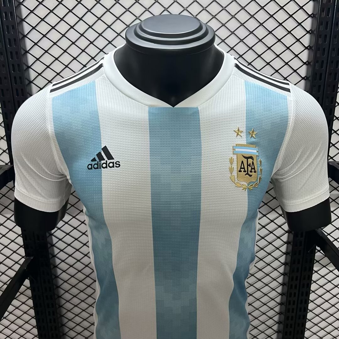 Retro Argentina 2018 Home Stadium Jersey - Player Version - ReplicasJersey