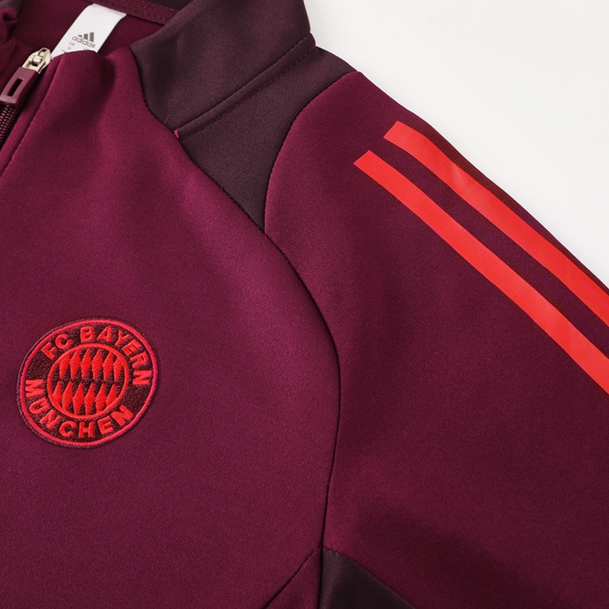 Bayern Munich 24-25 Jacket Training Tracksuit - Claret Red - ReplicasJersey