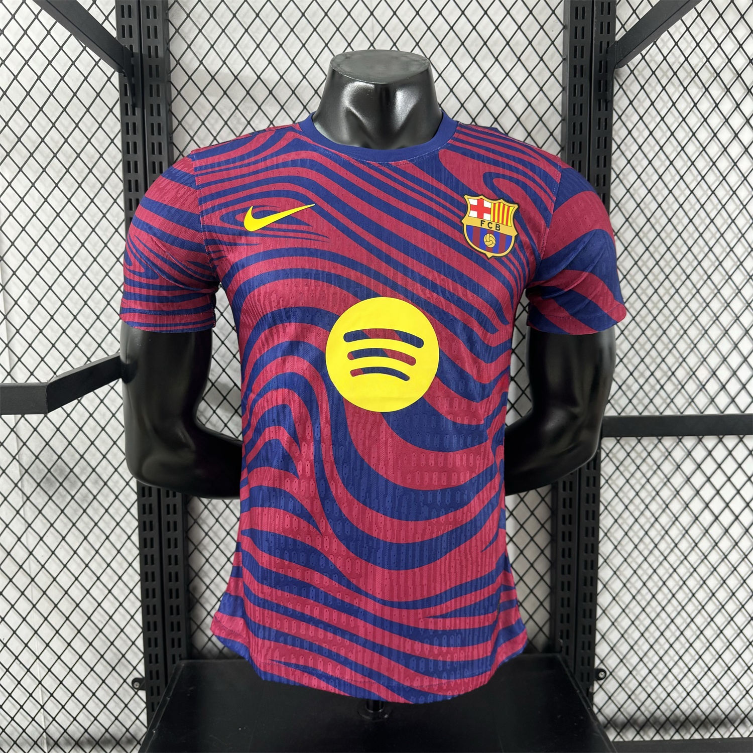 B.A.R.S.A 25-26 Red & Blue Contours Special Jersey - Player Version - ReplicasJersey