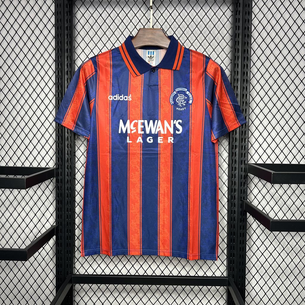 Retro Glasgow Rangers 1993-94 Away Stadium Jersey - ReplicasJersey