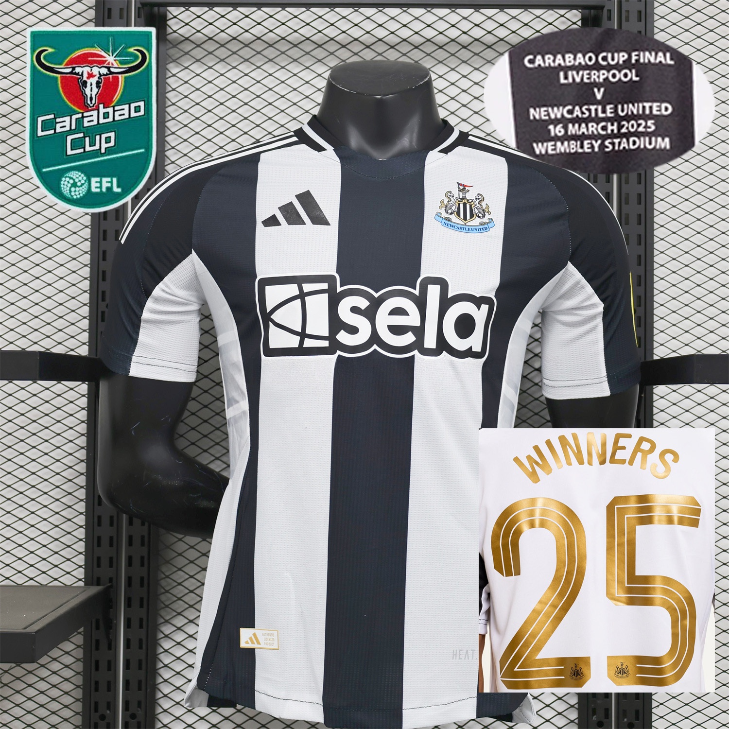 Newcastle United 2025 CARABAO CUP FINAL Home Jersey - Player Version - ReplicasJersey