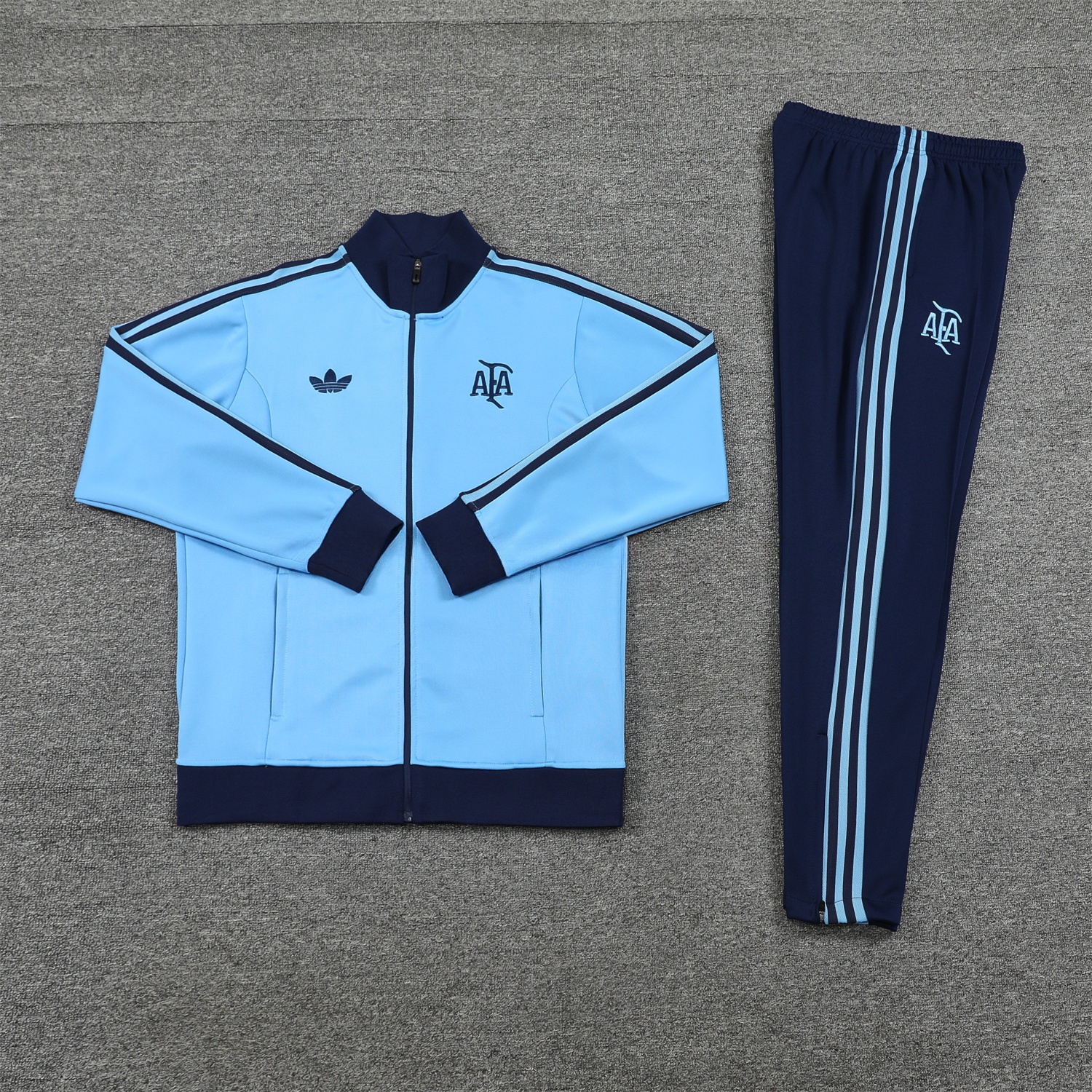 Argentina 24-25 Throwback Jacket Training Tracksuit - Blue Jackets & Deep Blue Pants - ReplicasJersey