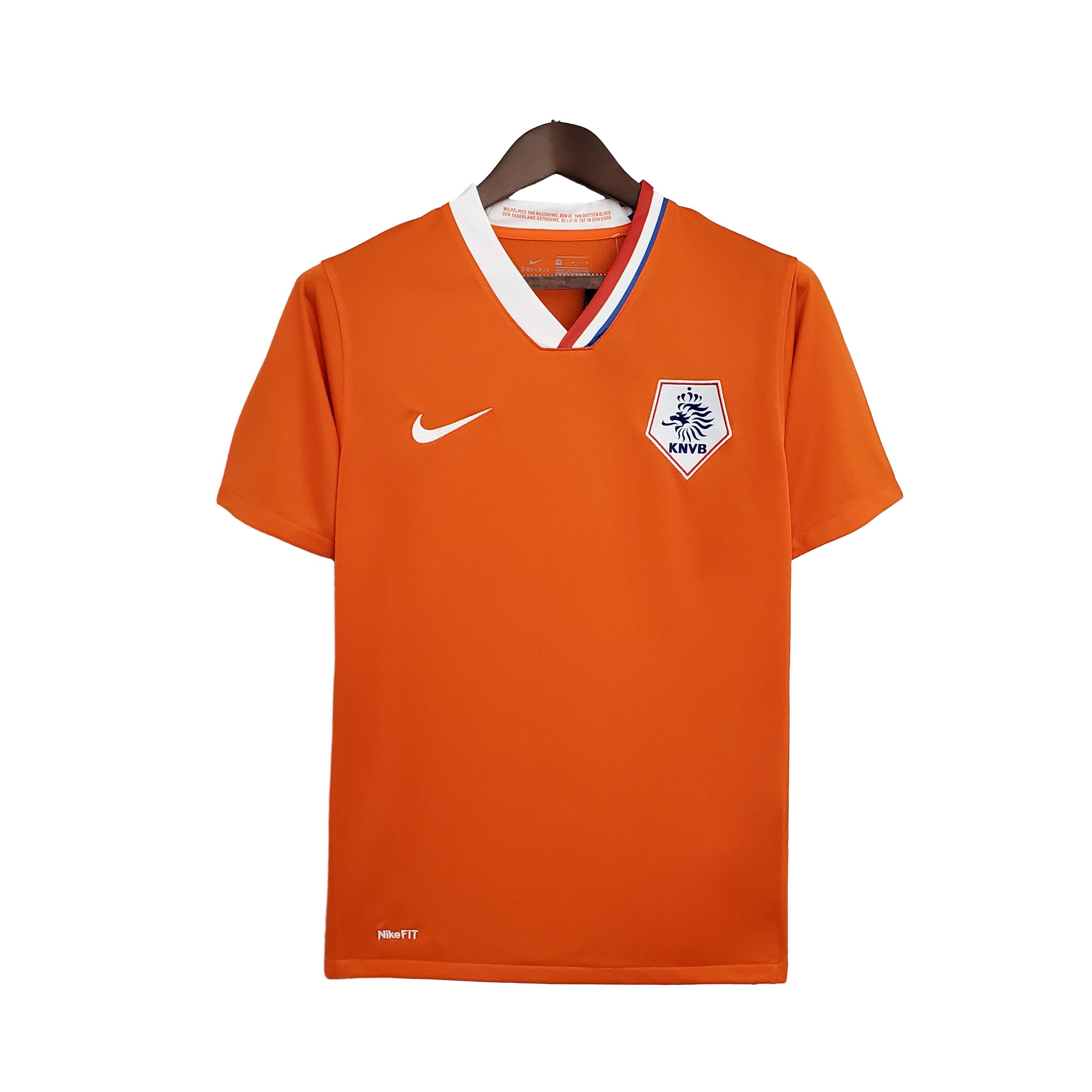 Retro Netherlands 2008 Home Stadium Jersey - ReplicasJersey