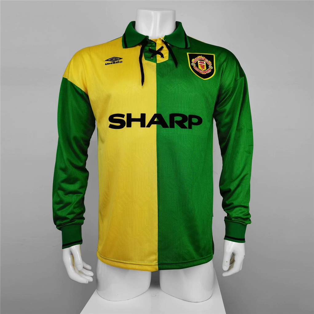 Manchester United Retro 92-94 Third Away Long Sleeve Jersey - ReplicasJersey