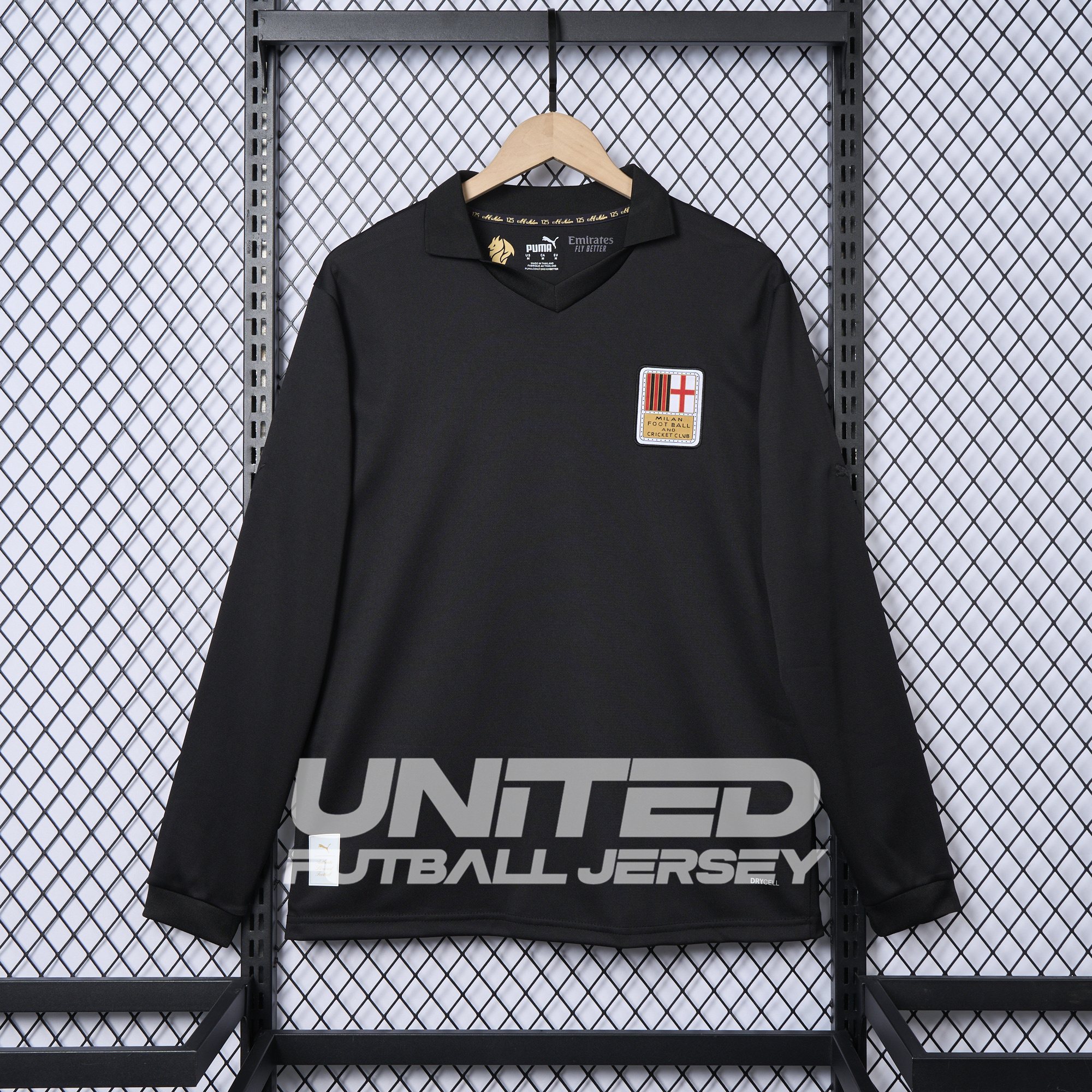 AC Milan 24-25 125th Anniversary Long Sleeves Black GK Jersey - Fans Version - ReplicasJersey