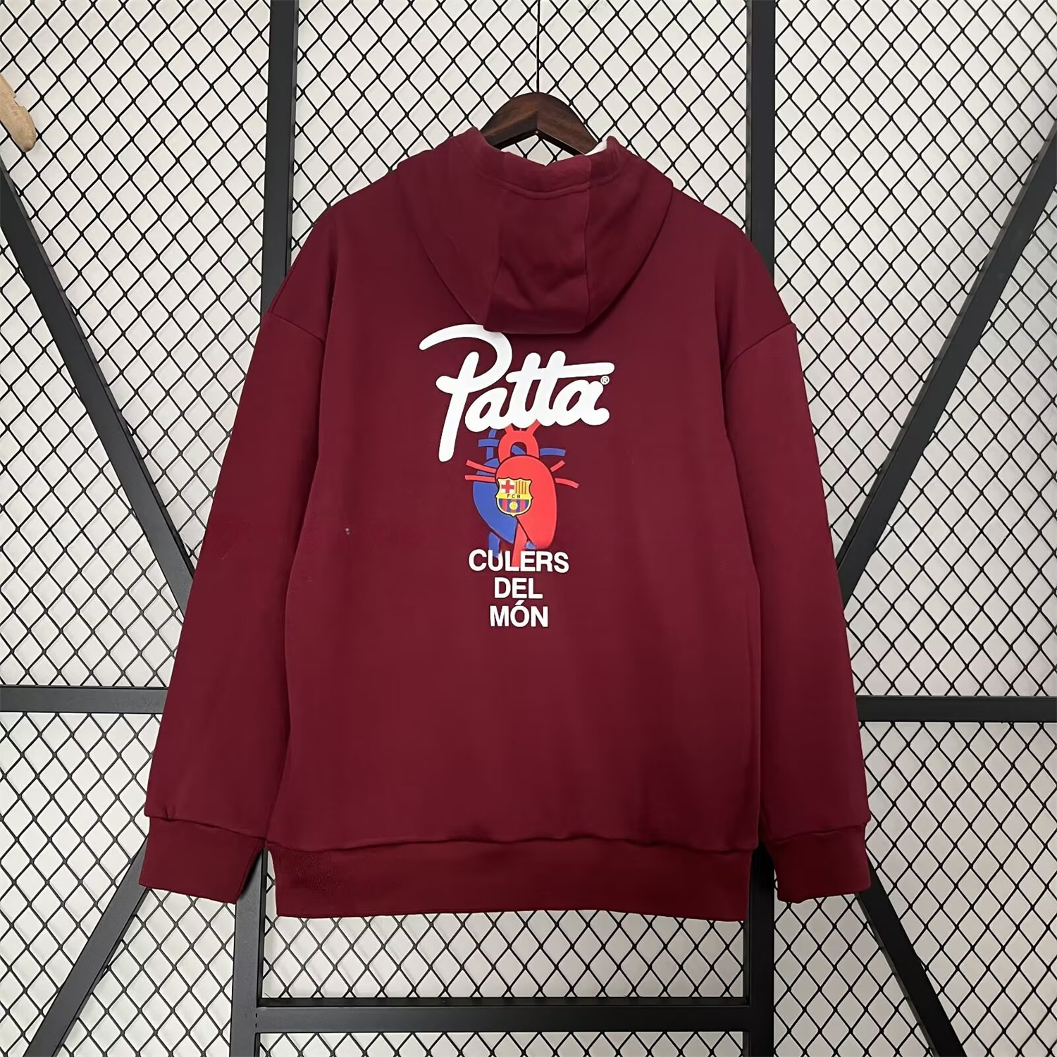 B.A.R.S.A x Patta 25-26 Red Unisex Pullover Hoodie - ReplicasJersey