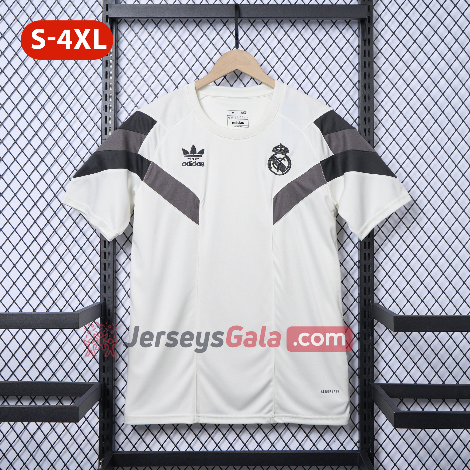 Real Madrid 24-25 Throwback Originals T-Shirt - White - ReplicasJersey