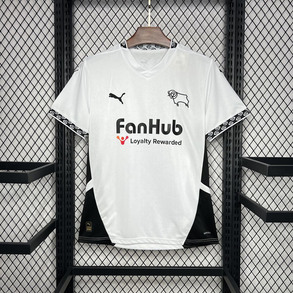 Derby County 24-25 Home stadium Jersey - Fans Version - ReplicasJersey