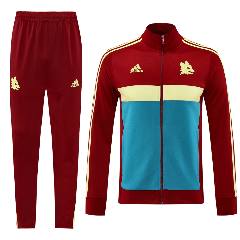 Roma 24-25 Vintage Jacket Training Tracksuit - Red - ReplicasJersey