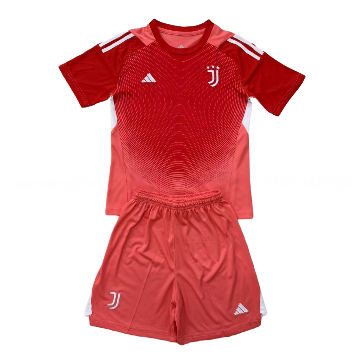 Juventus 25-26 Red Goalkeeper Men's Adult Jersey Set - Fans Version - ReplicasJersey