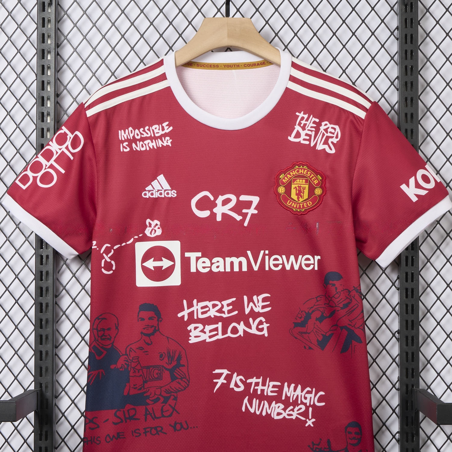 Manchester United Retro 21-22 Home Ronaldo Graffiti Edition Special Edition Jersey - ReplicasJersey