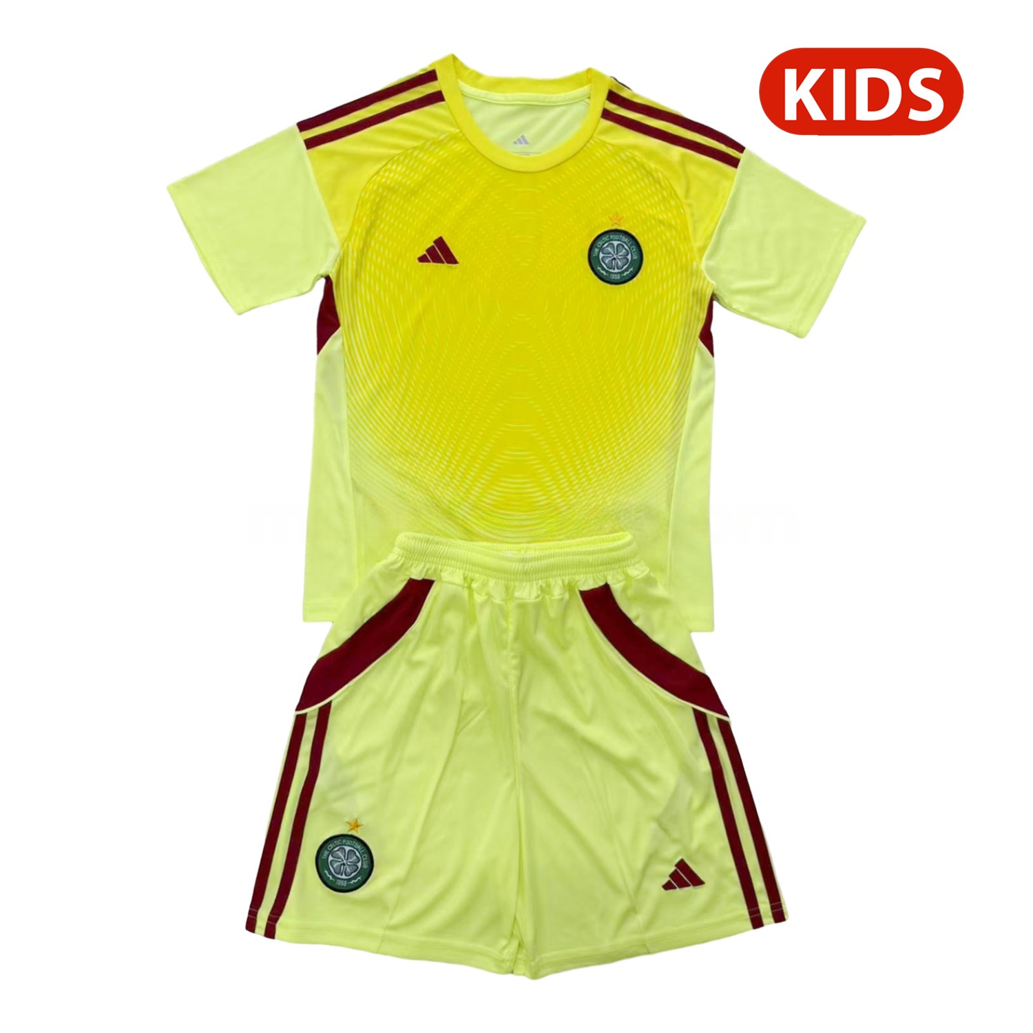 Celtic 25-26 Light Yellow Goalkeeper Kids Kit - ReplicasJersey