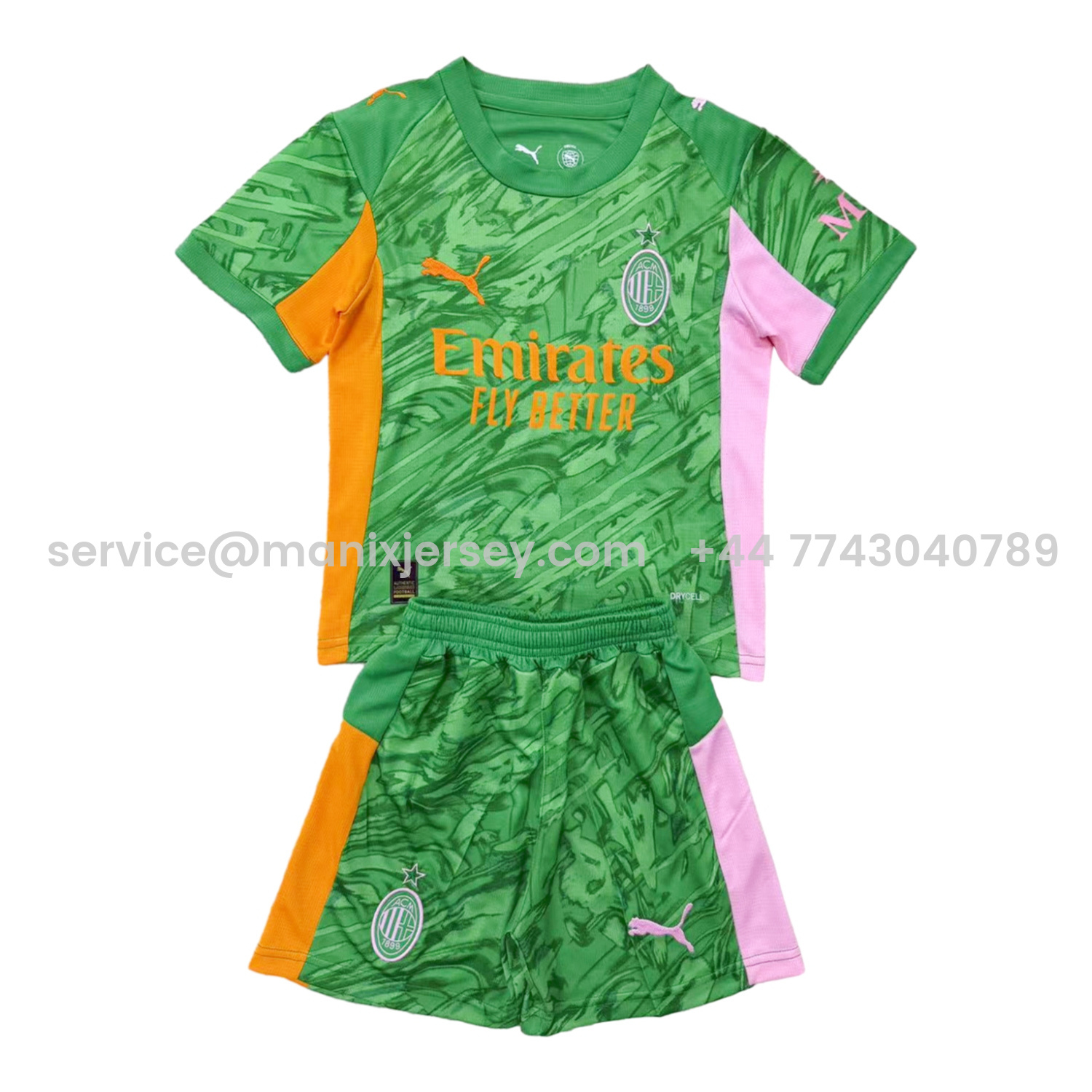 AC Milan 25-26 Green Goalkeeper Men's Adult Jersey Set - Fans Version - ReplicasJersey
