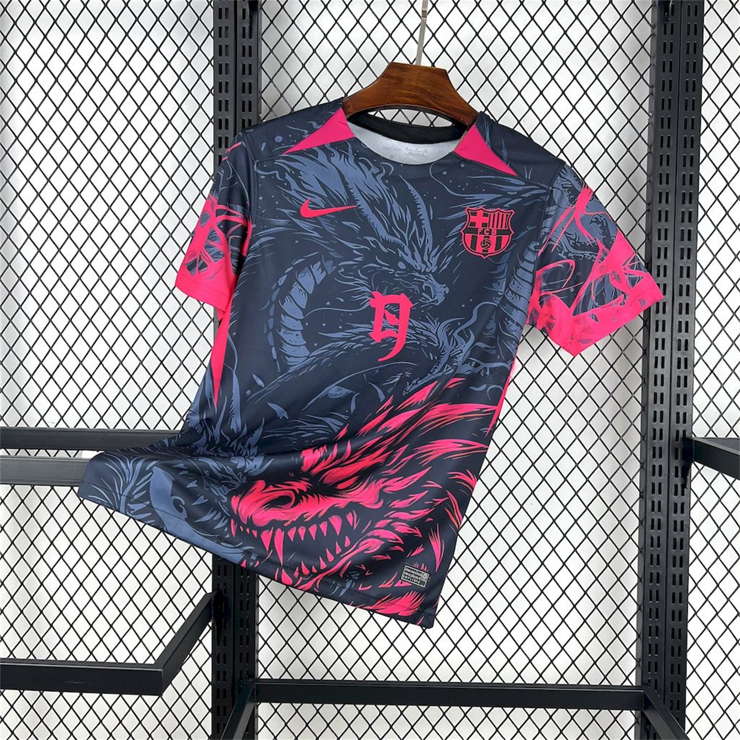 B.A.R.S.A 25-26 Pink & Black Dragon Black Special Jersey - Fans Version - ReplicasJersey