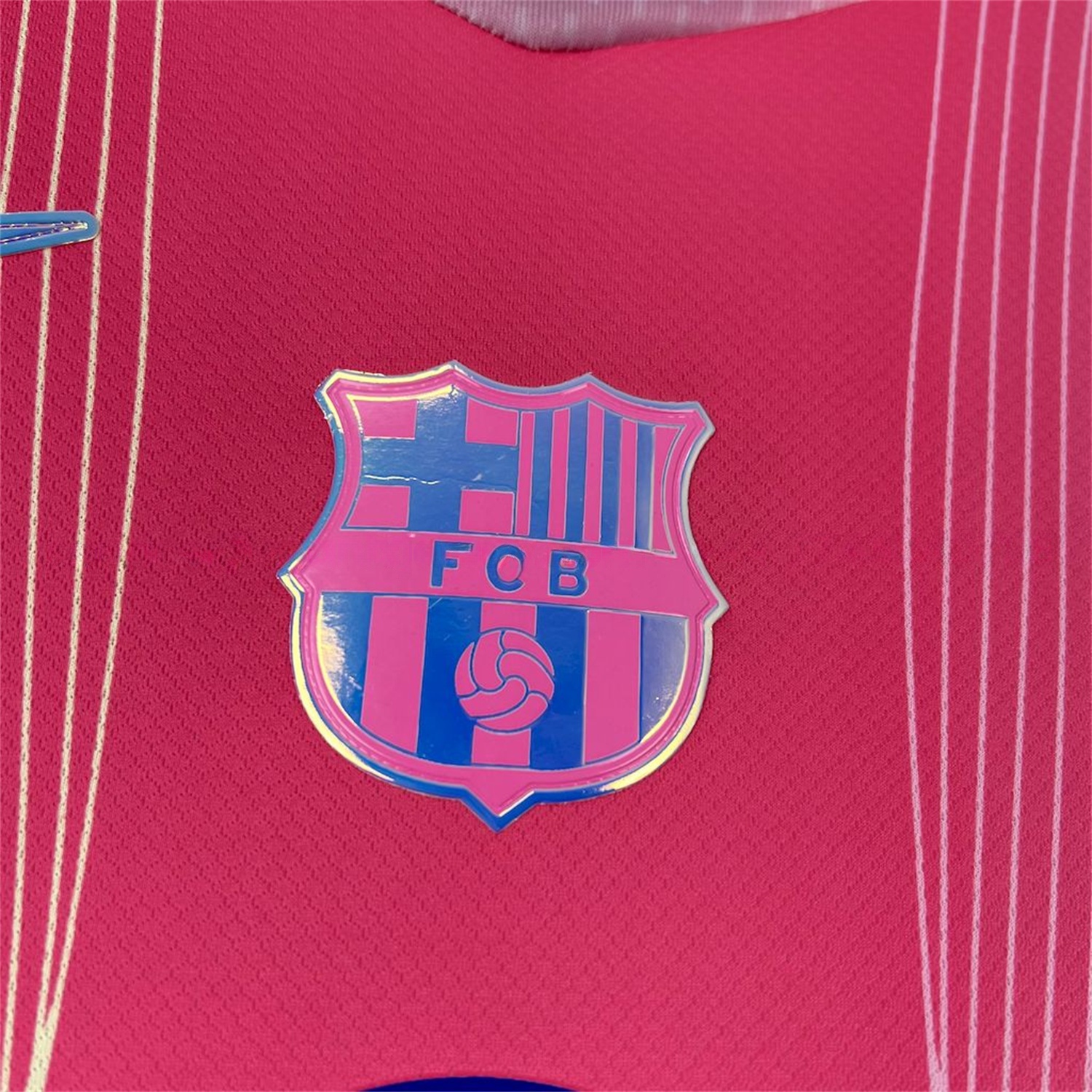 B.A.R.S.A 25-26 T90 White Lines Pink Gradient Special Jersey - Fans Version - ReplicasJersey