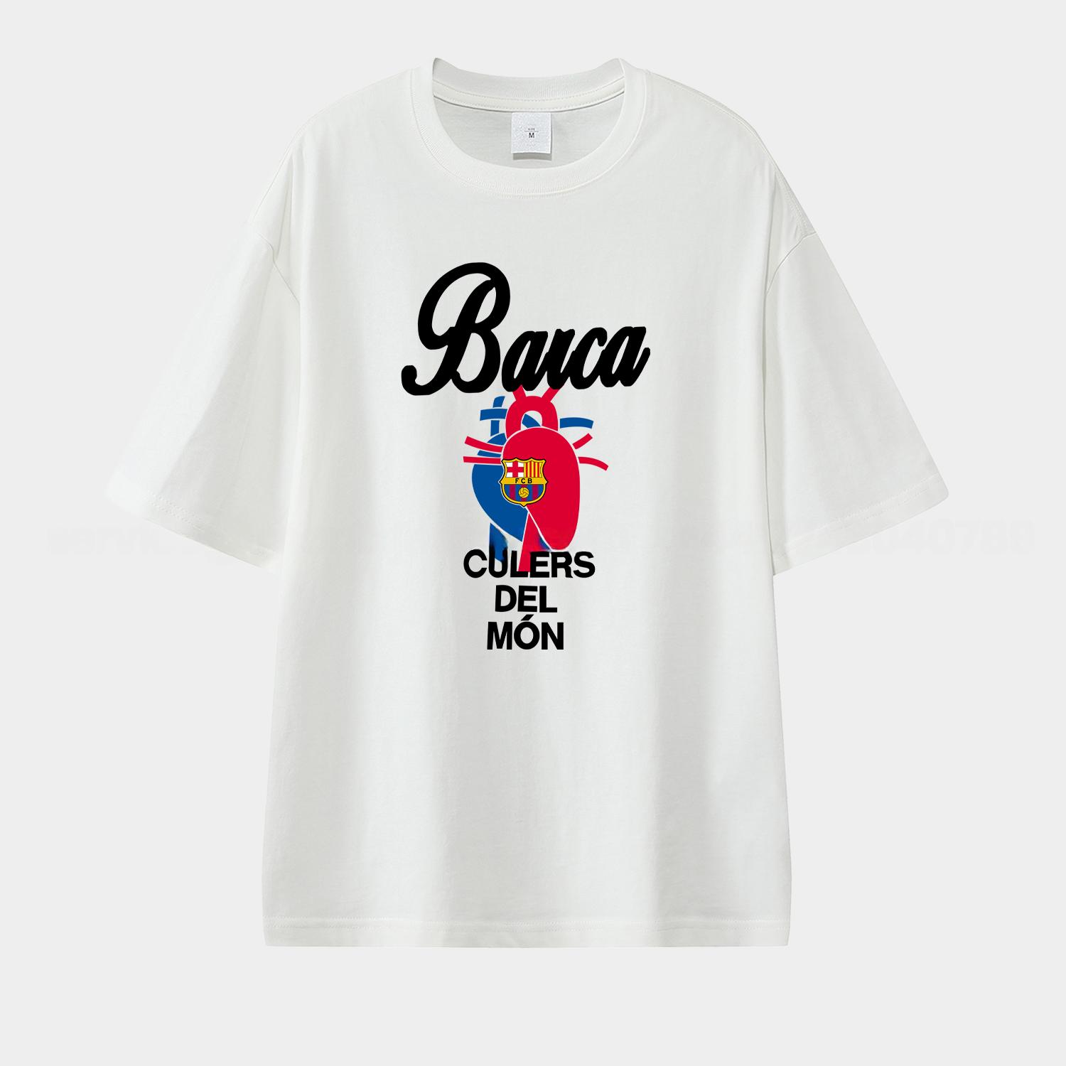 B.A.R.S.A Blue & Red Heart Culers Del Mon Unisex Pure Cotton T-shirt - ReplicasJersey