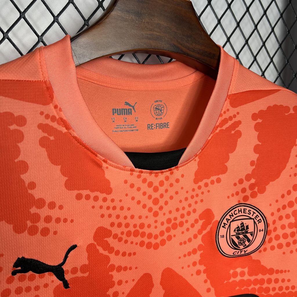 Manchester City 24-25 Orange Goalkeeper Jersey - Fans Version - ReplicasJersey