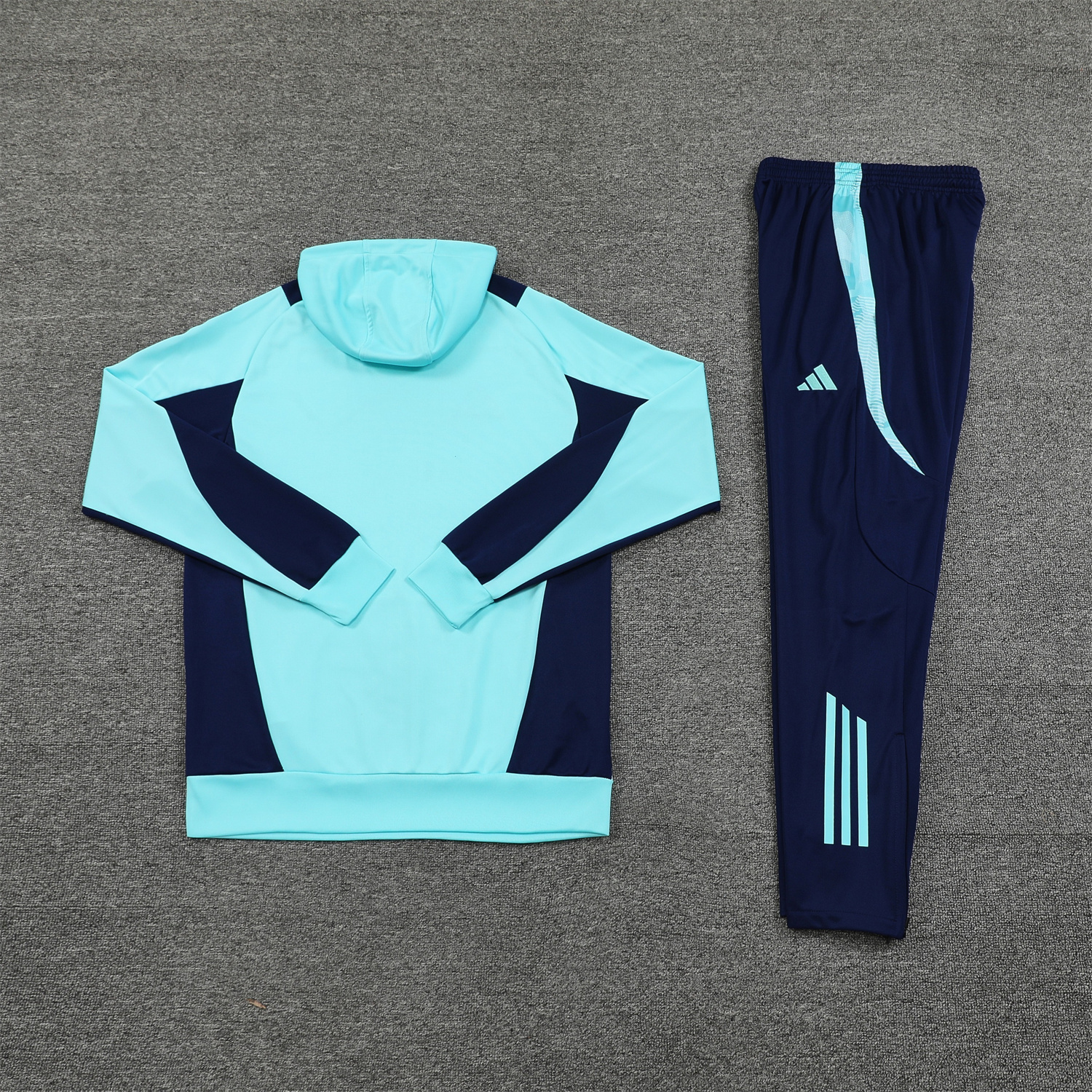 Arsenal 24-25 Training Hoodie Set - Cyan Hoodie and Deep Blue Pants - ReplicasJersey