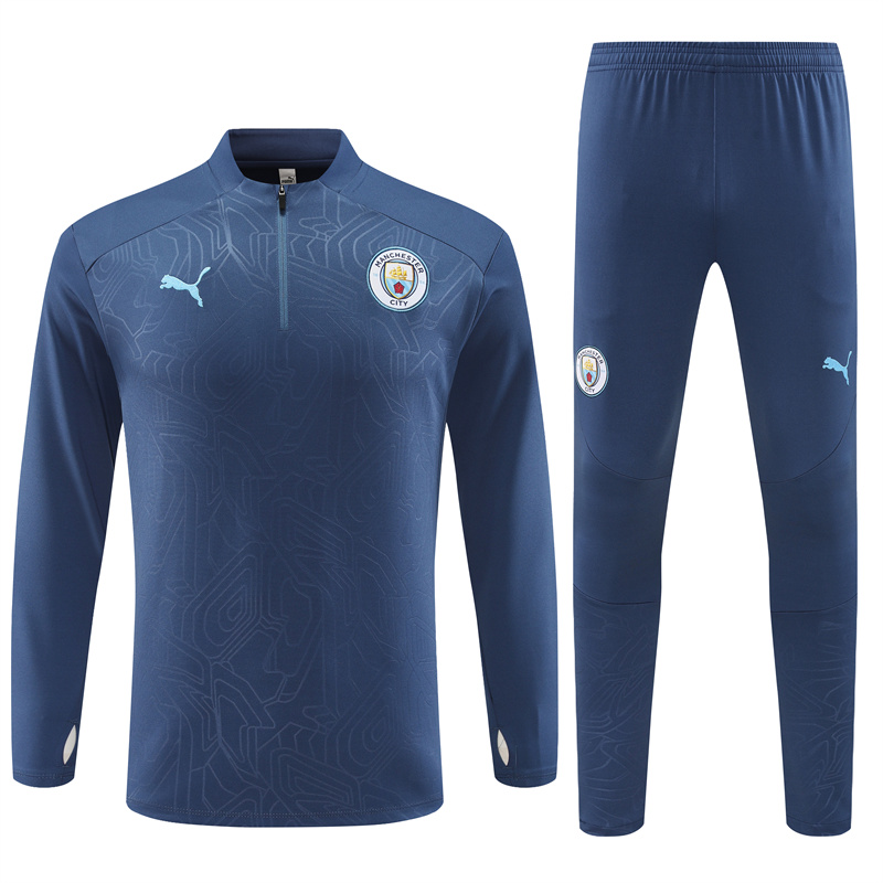 Manchester City 24-25 Long Sleeve Training Set - Deep Blue - ReplicasJersey