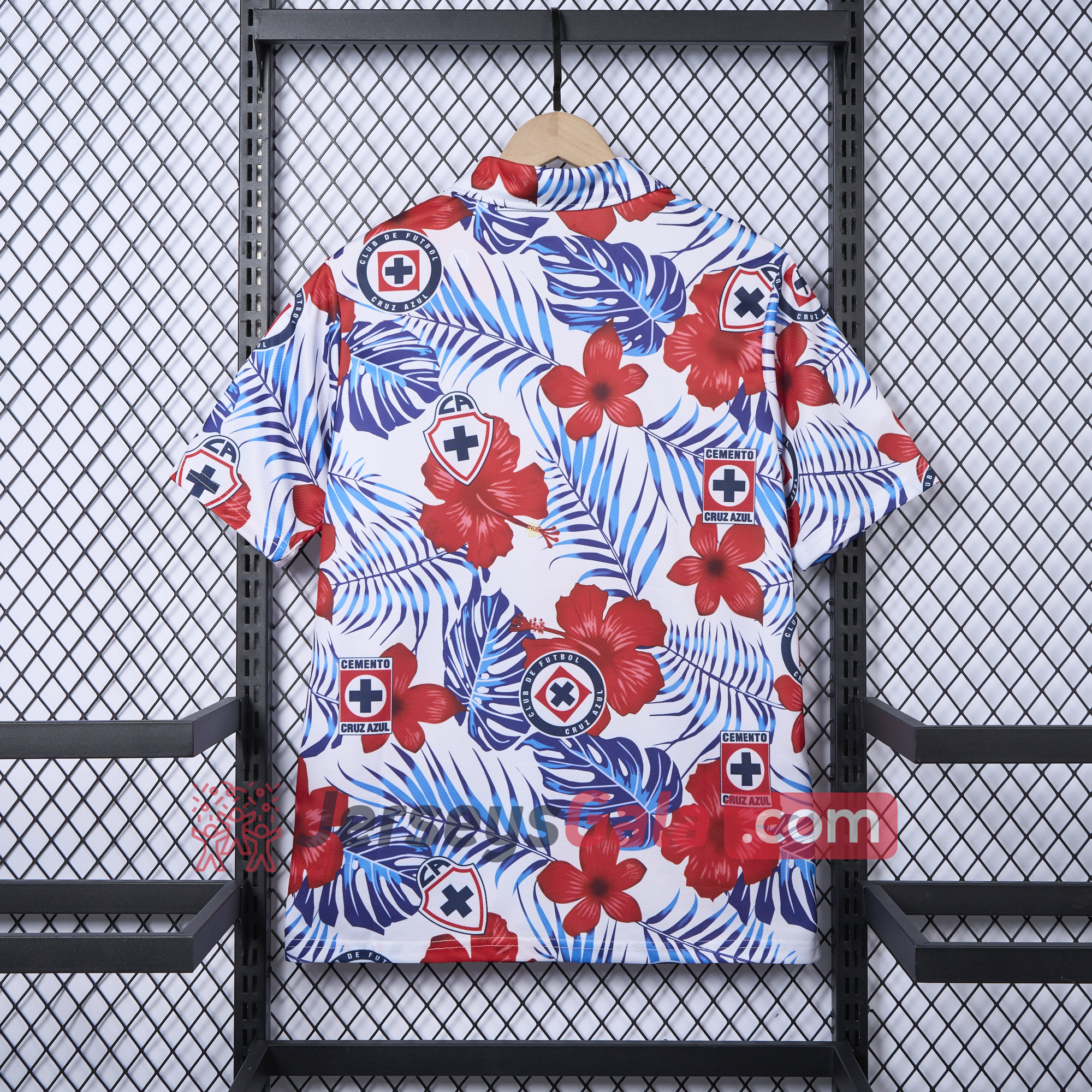 Cruz Azul 24-25 Flower and Leaves Polo Shirt - ReplicasJersey