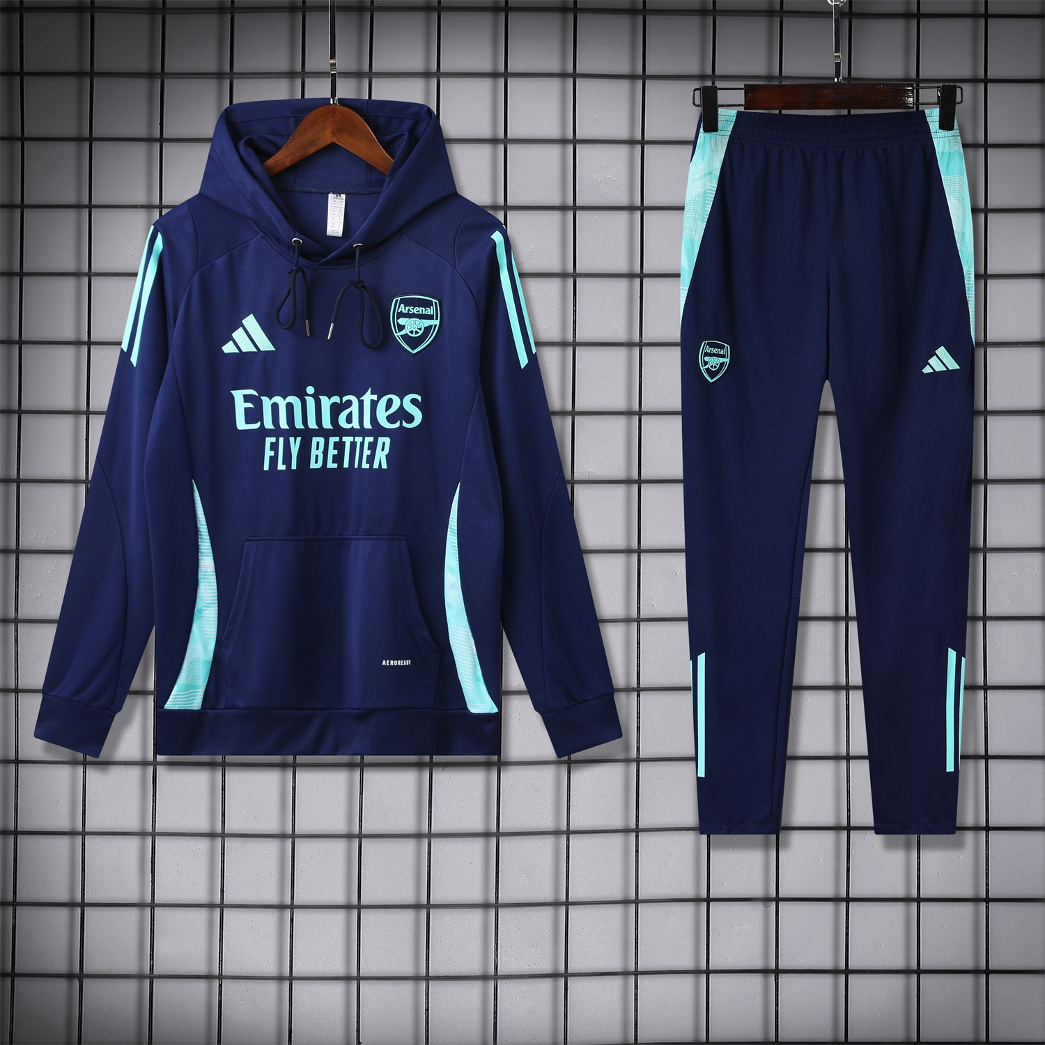Arsenal 24-25 Training Hoodie Set - Royal Blue Hoodie and Pants - ReplicasJersey