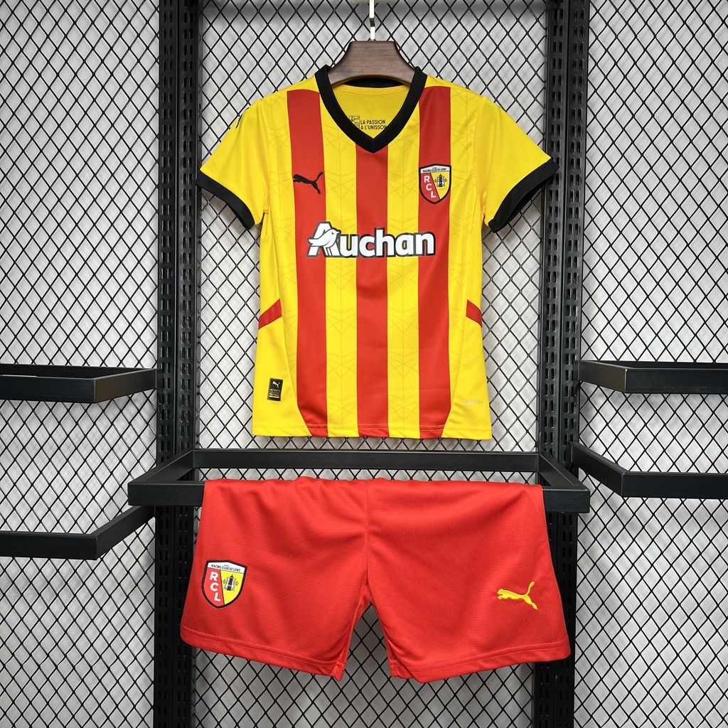 RC Lens 24-25 Home Stadium Kids Kit - ReplicasJersey