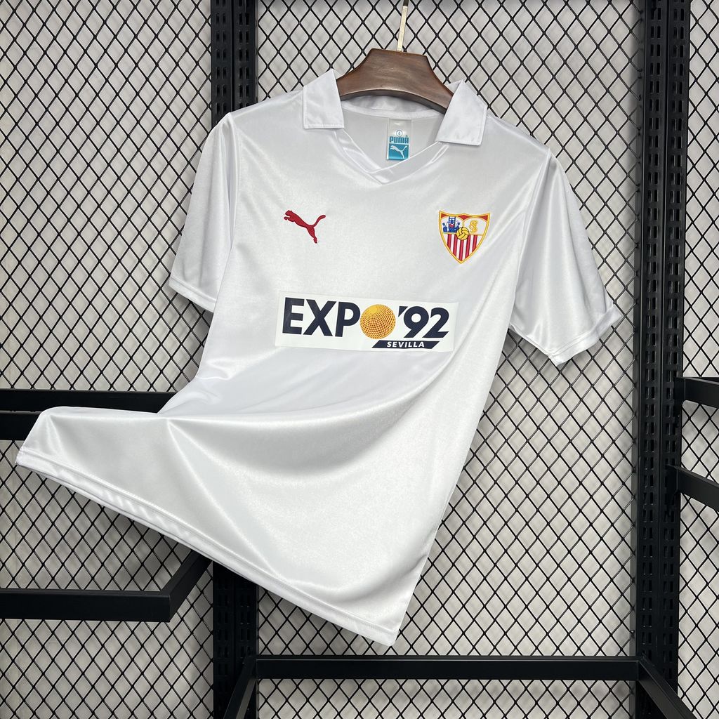 Retro Sevilla FC 1987-90 Home Jersey - ReplicasJersey