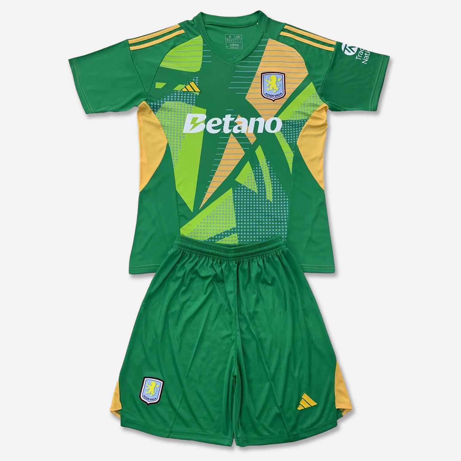 Aston Villa 24-25 Fruit Green GK Men's Adult Jersey Set - Fans Version - ReplicasJersey