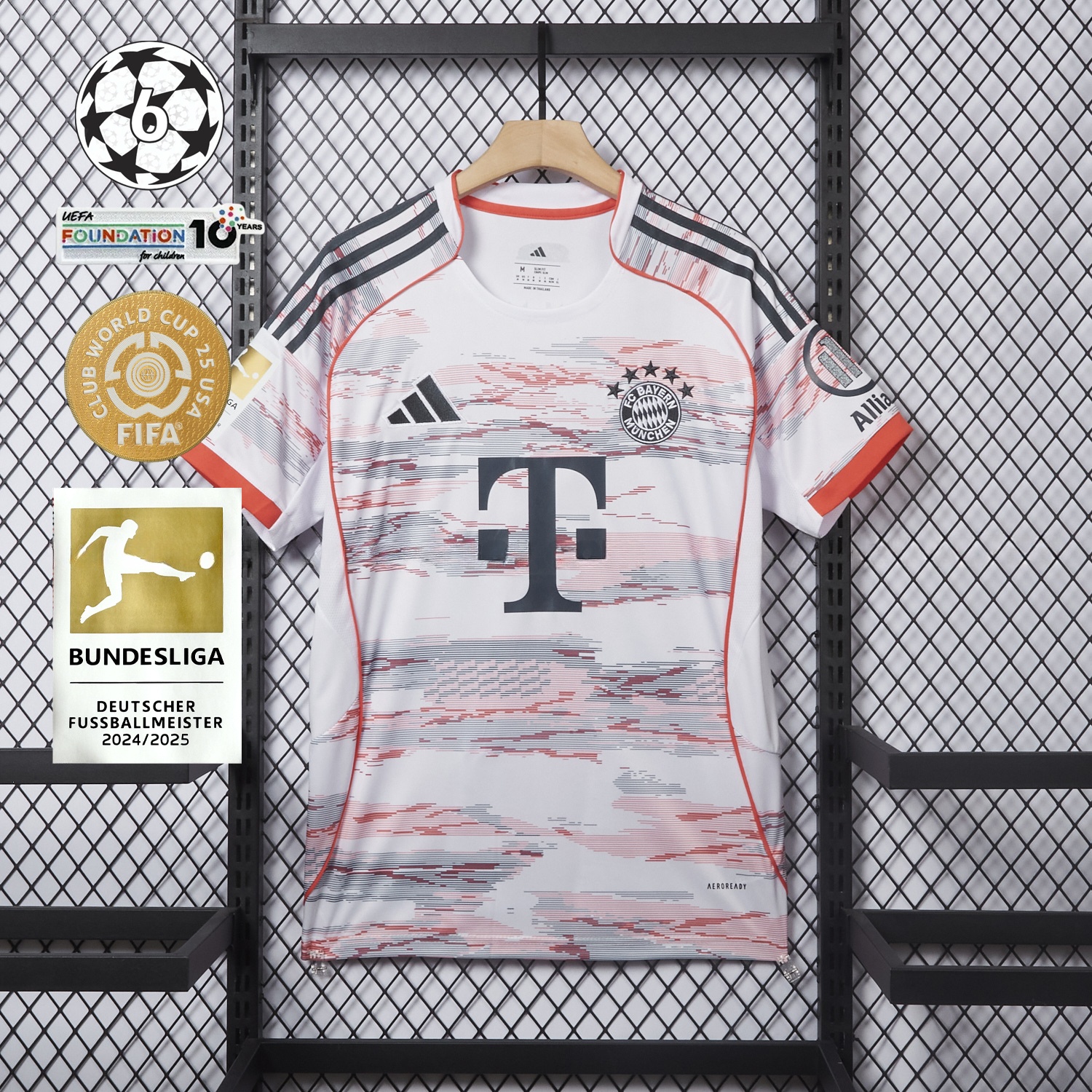 Bayern Munich 25-26 Away White Jersey - Fans Version - ReplicasJersey