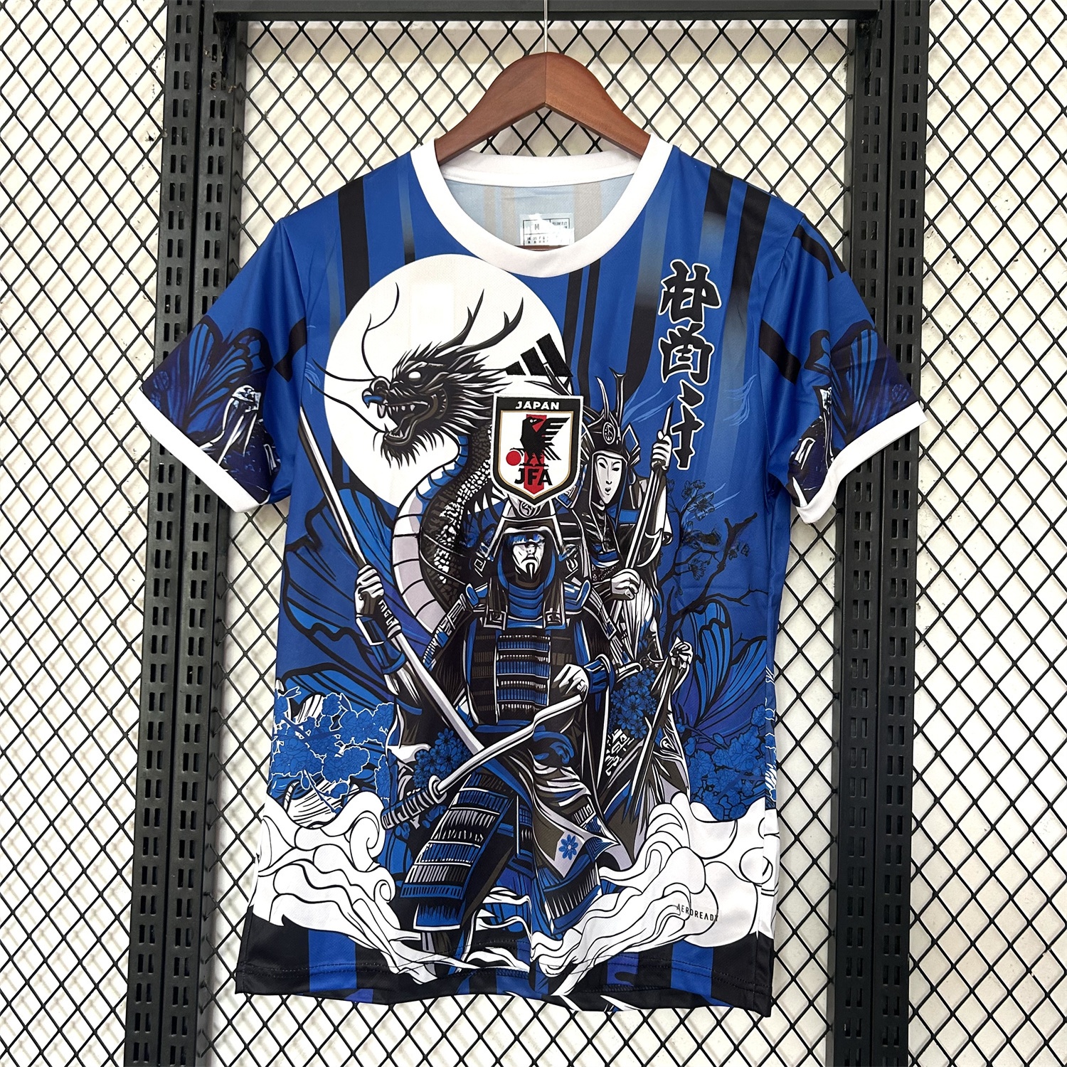 Japan 25-26 Two Blue Warriors And A Dragon Under The Moon Blue Special Jersey - Fans Version - ReplicasJersey