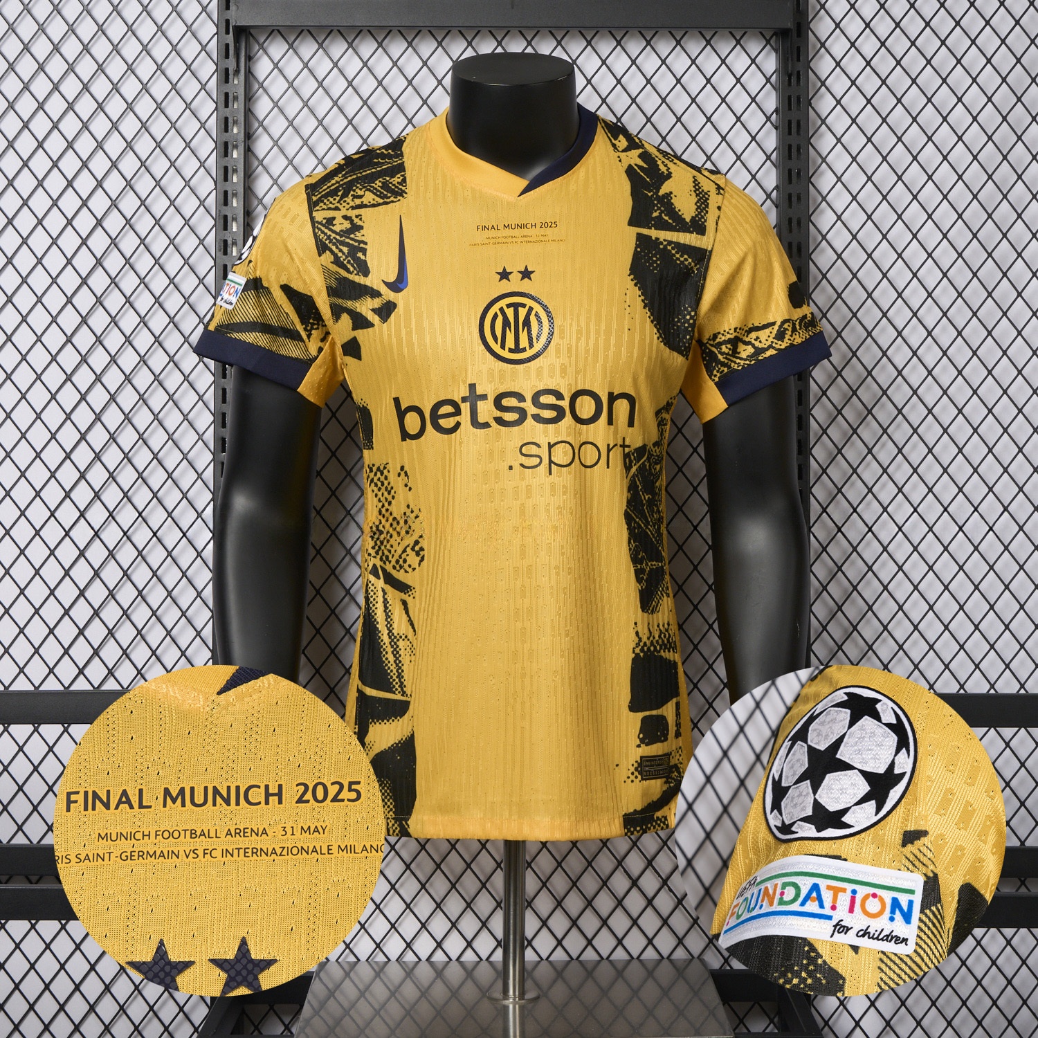 Inter Milan 24-25 Third Champions League Final Jersey - Player Version - ReplicasJersey