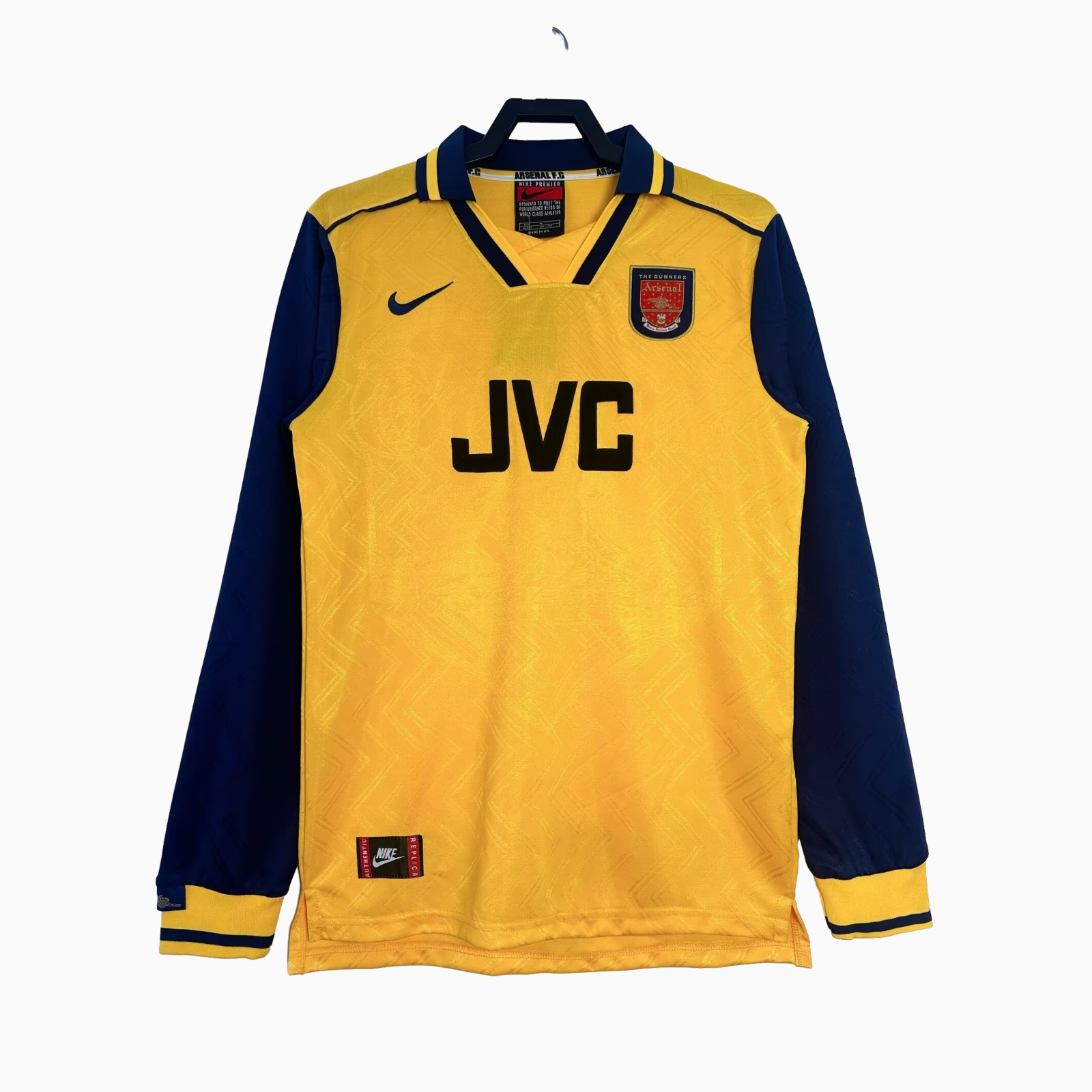 Retro Arsenal 1996-97 Away Long Sleeves Jersey - ReplicasJersey