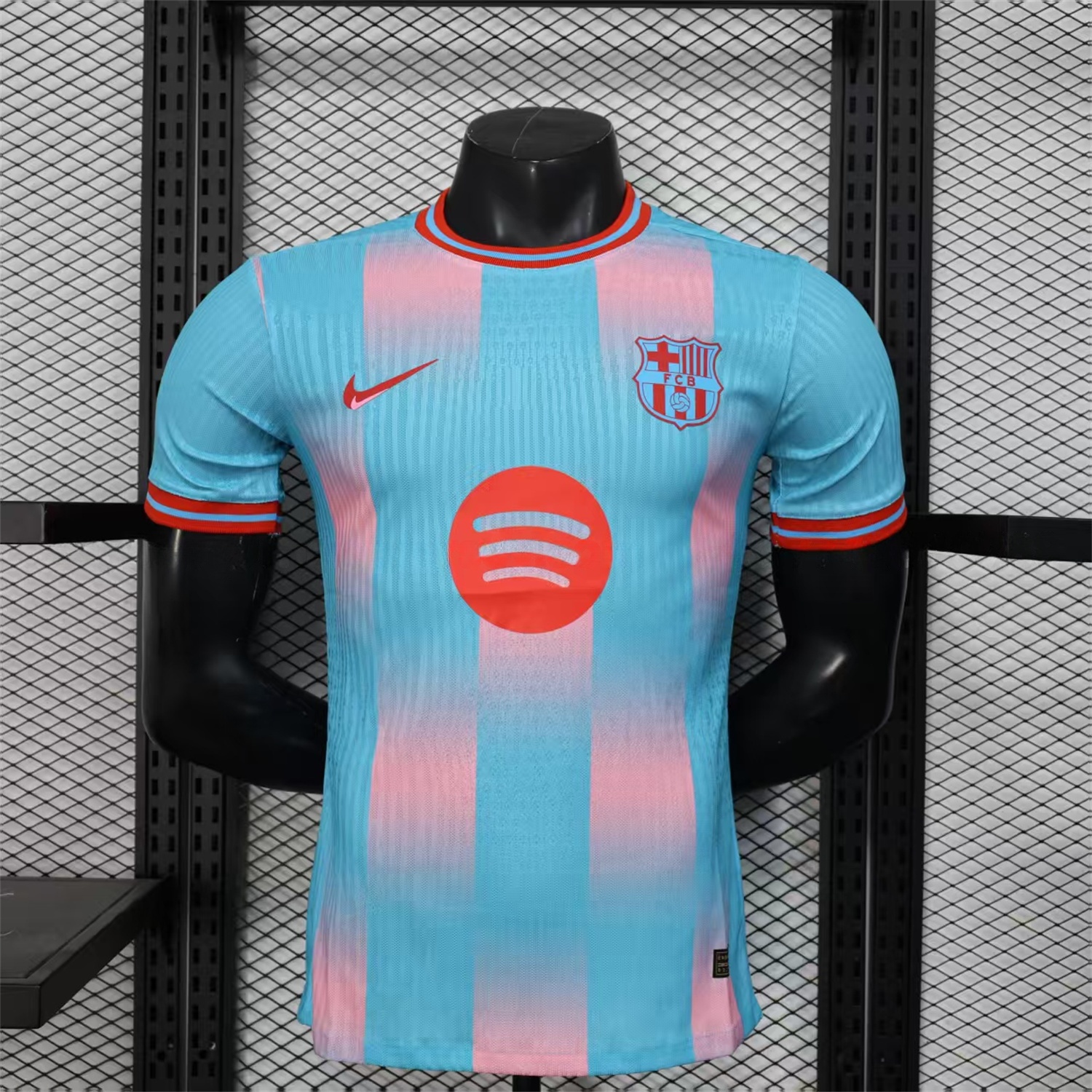 B.A.R.S.A 25-26 Orange Logo Pink & Light Blue Special Jersey - Player Version - ReplicasJersey