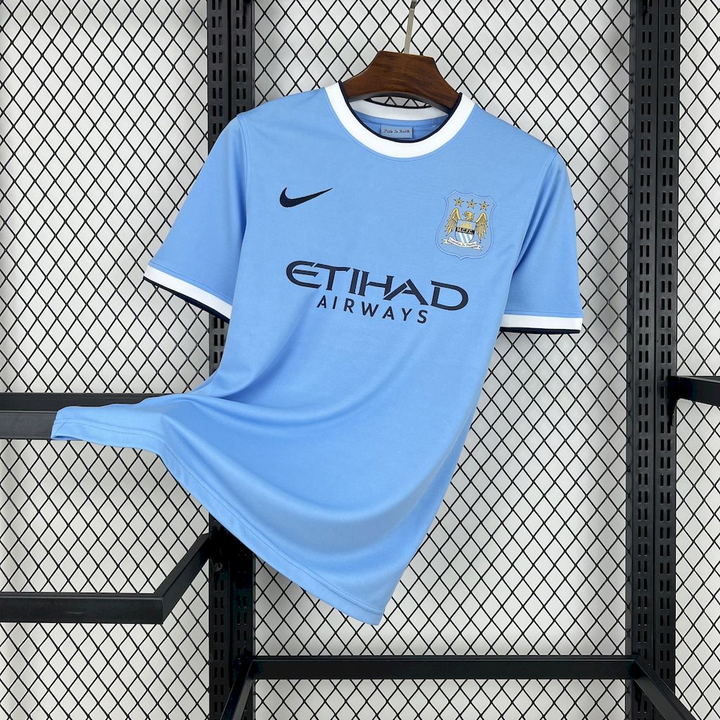 Retro Manchester City 2013-14 Home Jersey - ReplicasJersey
