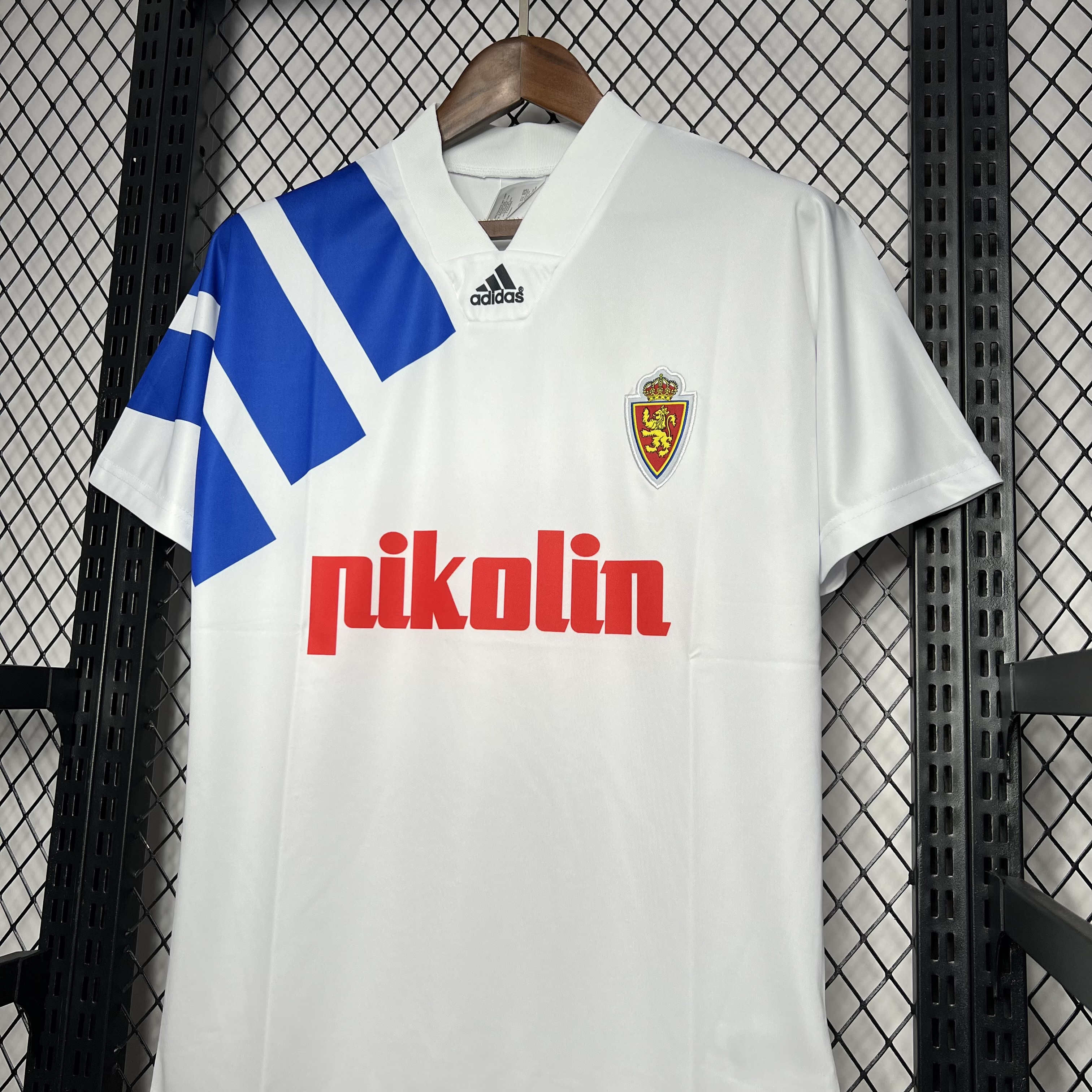 Retro Real Zaragoza 1992-93 Home Stadium Jersey - ReplicasJersey