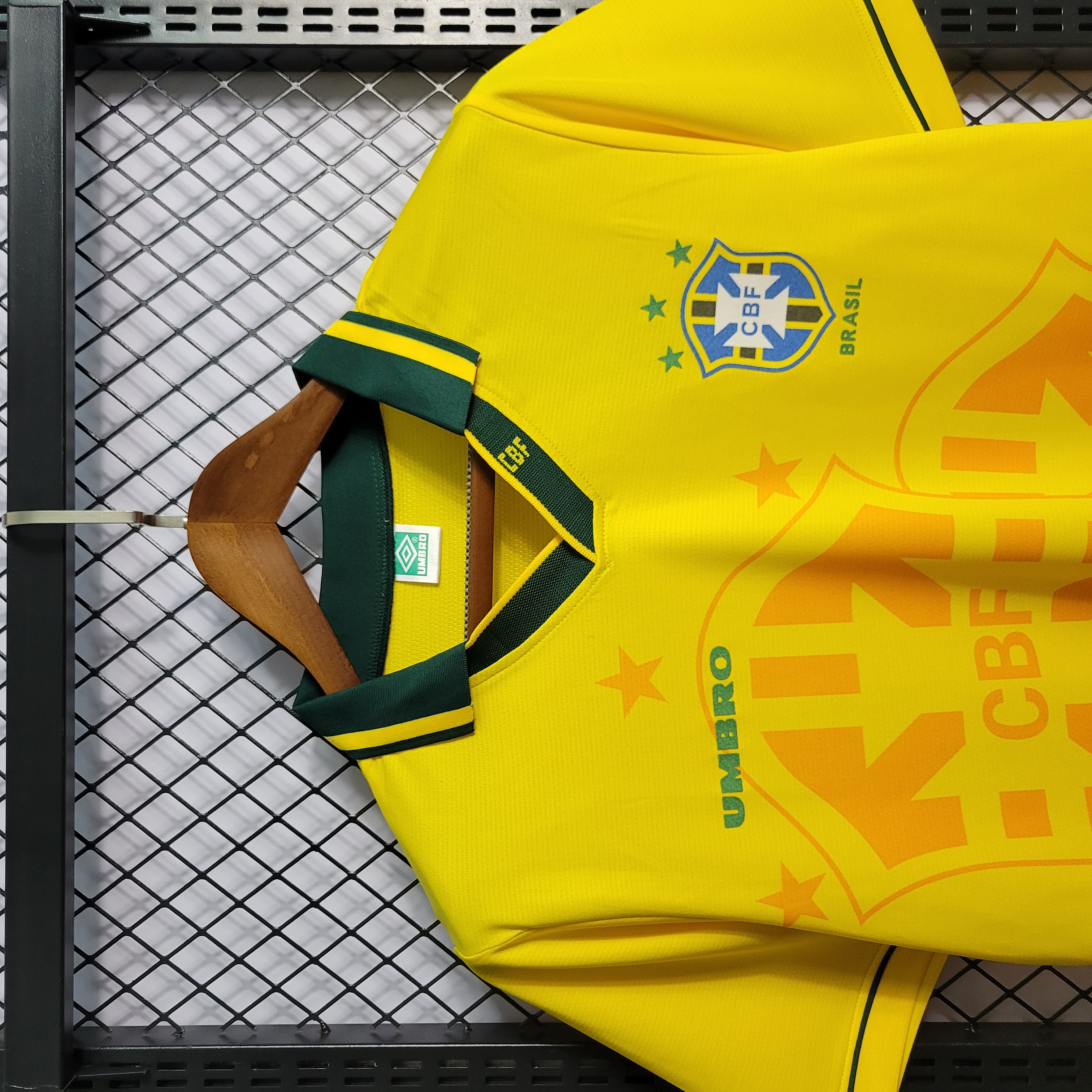 Retro Brazil 1994 Home Stadium Jersey - ReplicasJersey