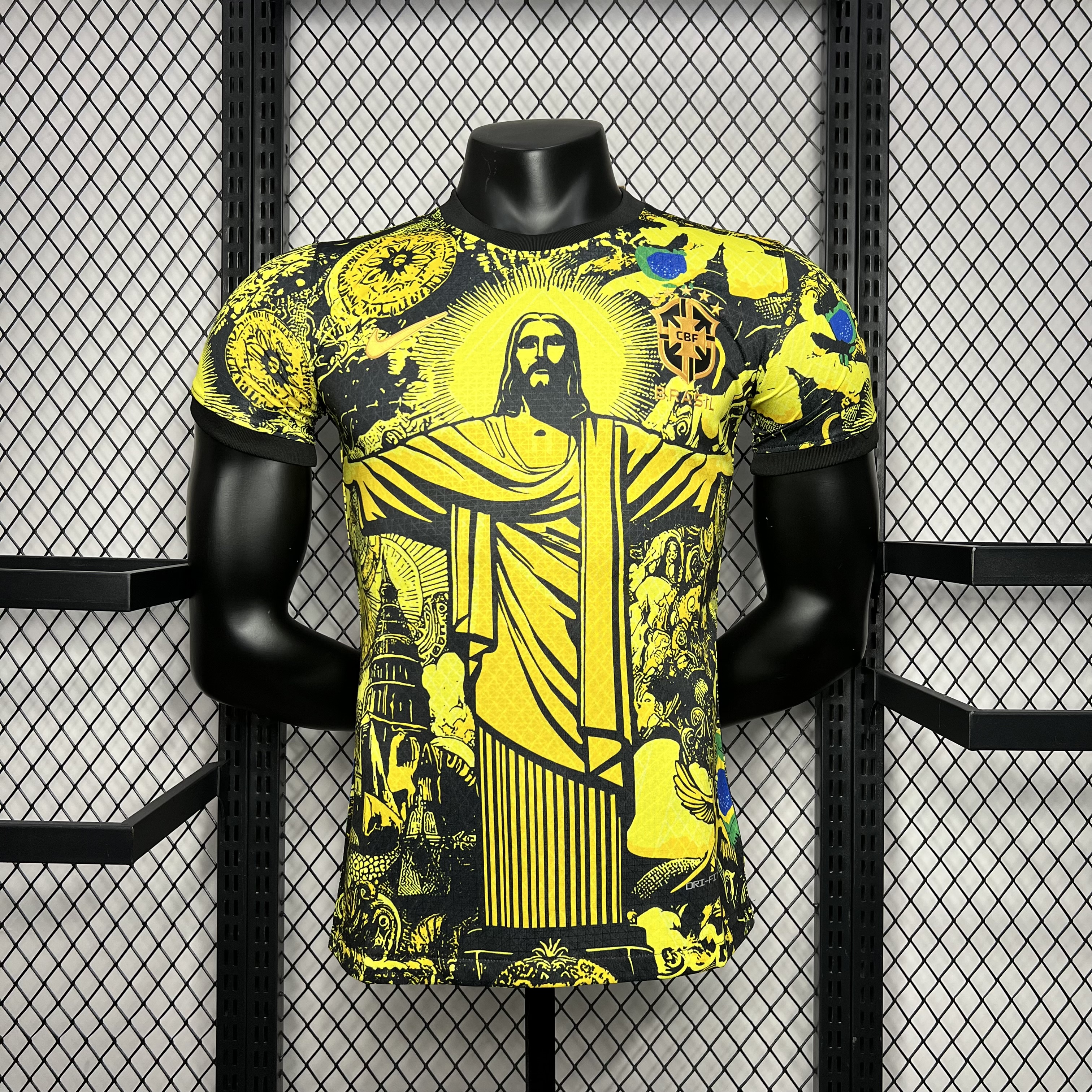 Brazil 2024 Yellow Christ the Redeemer Statue Jersey - Player Version - ReplicasJersey