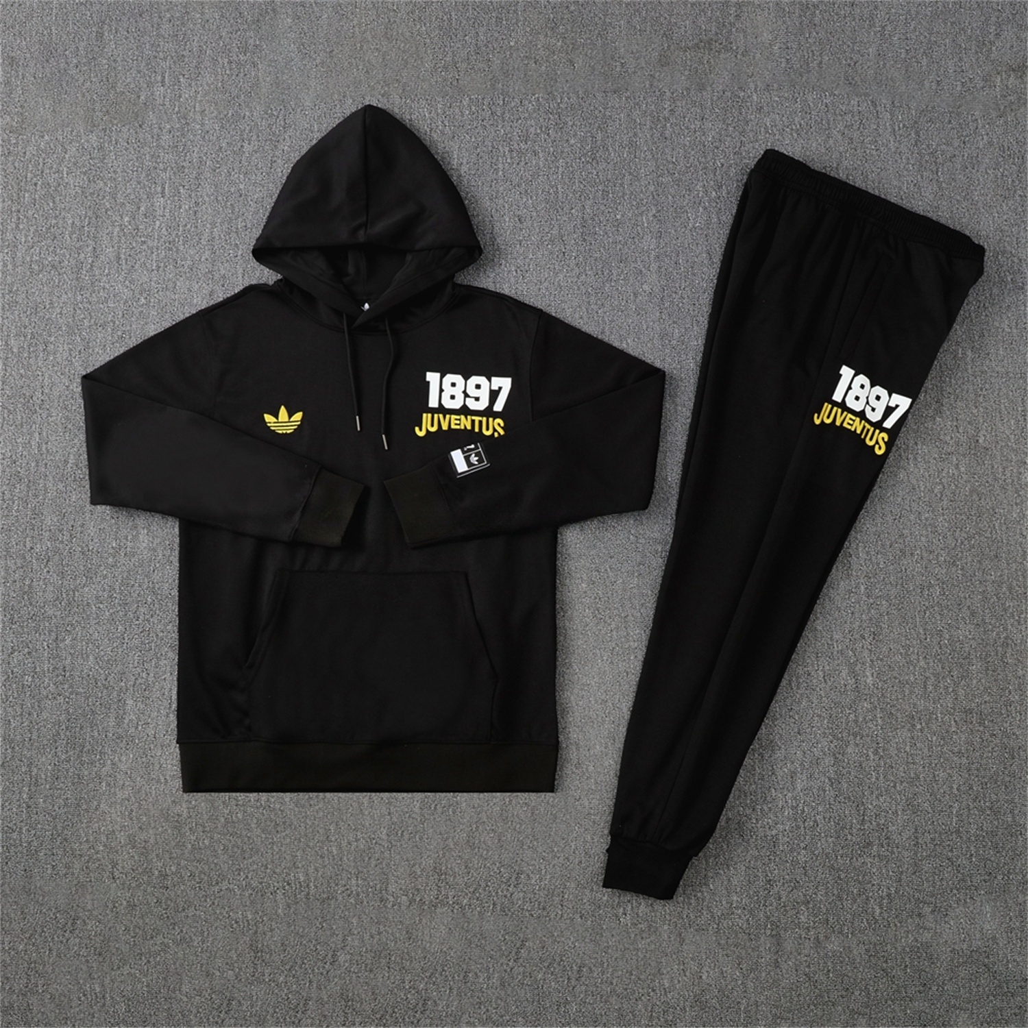 Juventus 25-26 Originals Varsity Hoodie Set - Black Hoodie and Pants - ReplicasJersey