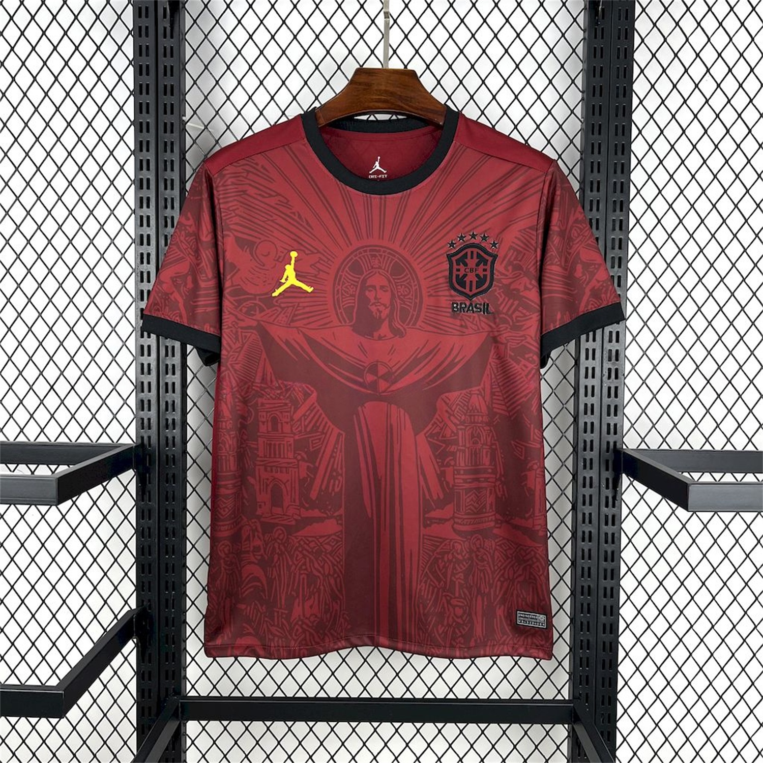 Brazil 25-26 Jordan Maroon Deep Red Special Edition Jersey - Fans Version - ReplicasJersey