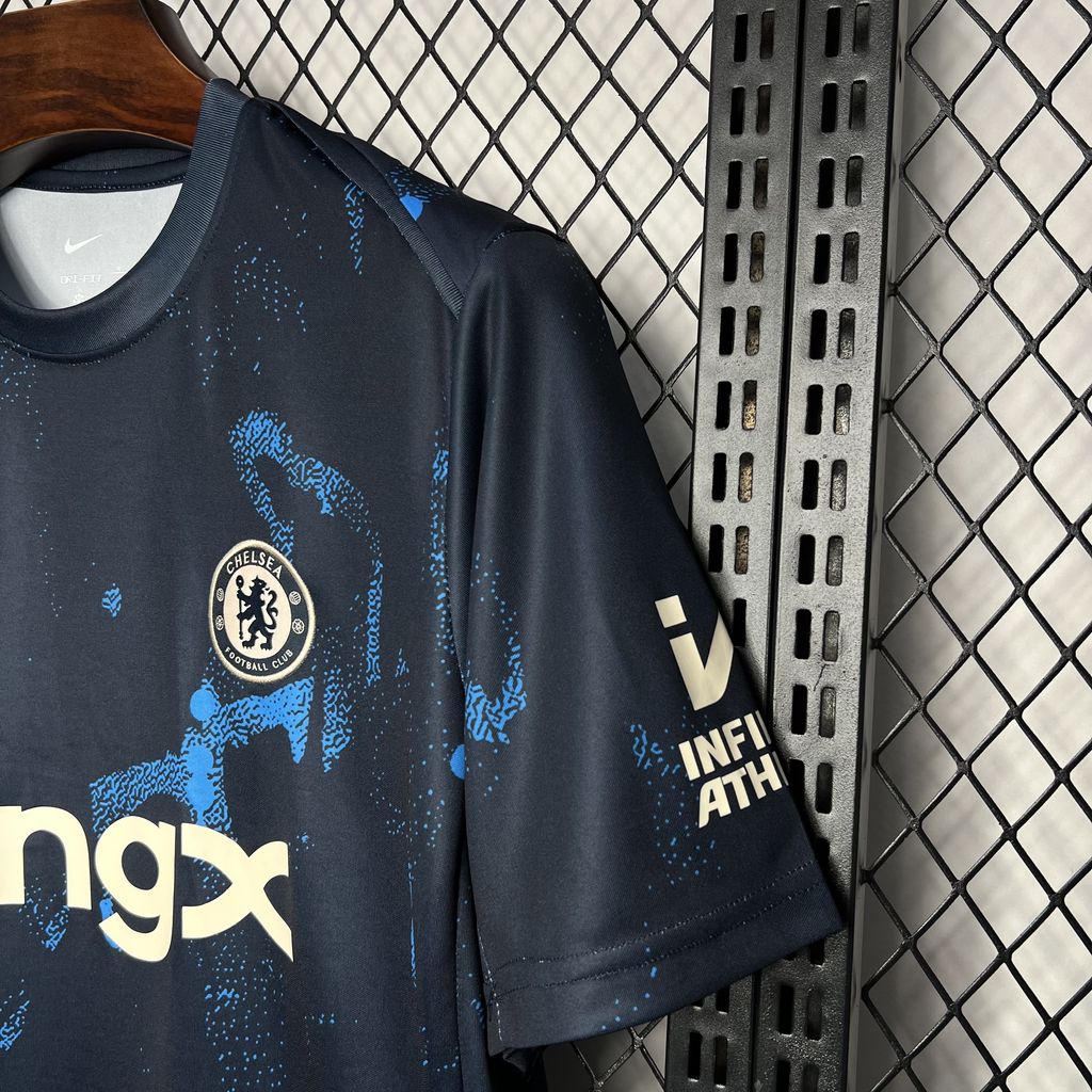 CHELSEA 24-25 Dark Blue Pre-Match Training Jersey - Fans Version - ReplicasJersey