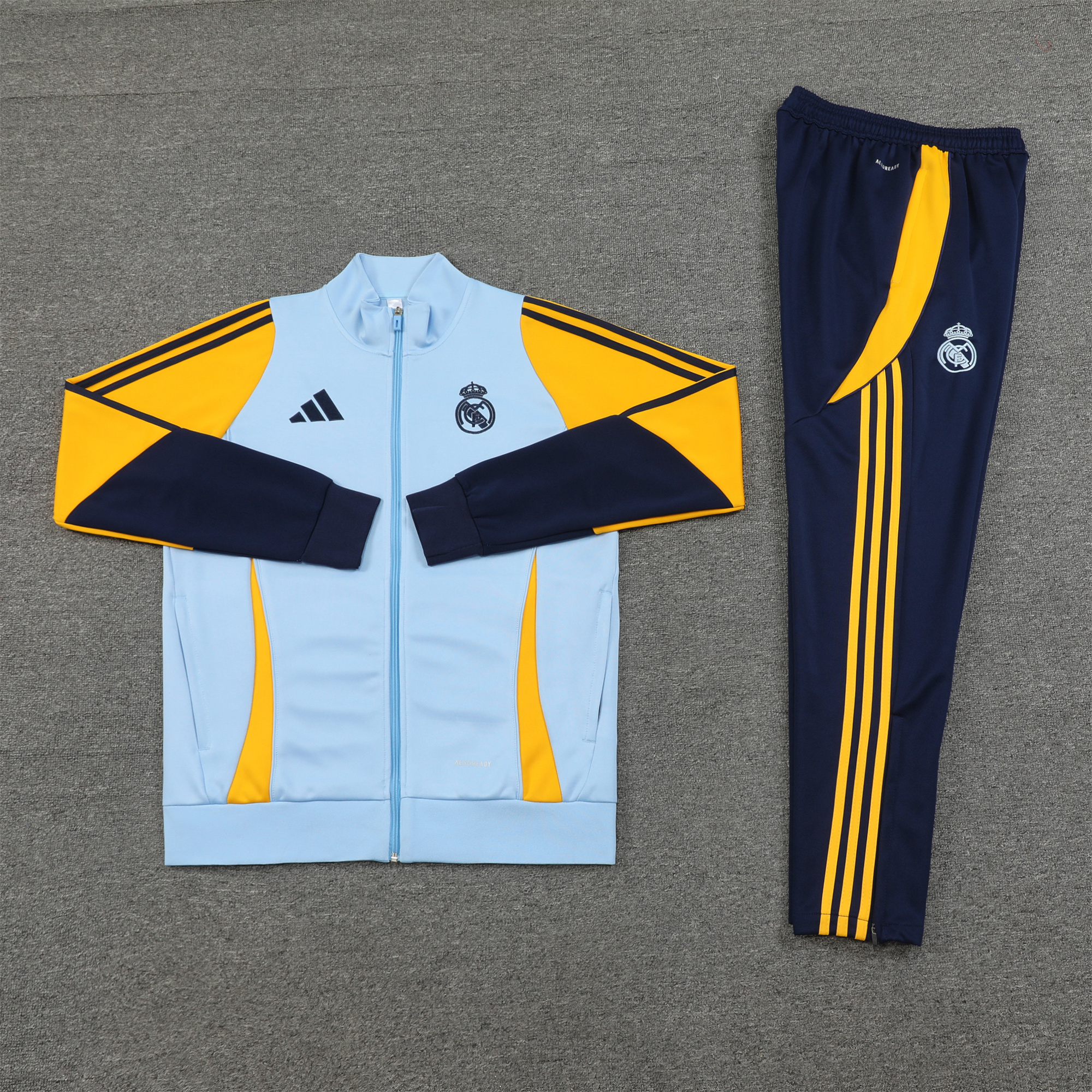 Real Madrid 24-25 Jacket Training Tracksuit - Light Blue - ReplicasJersey