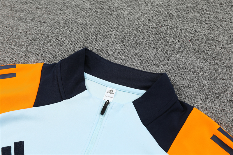 Real Madrid 24-25 Long Sleeve Training Set - Blue & Orange - ReplicasJersey