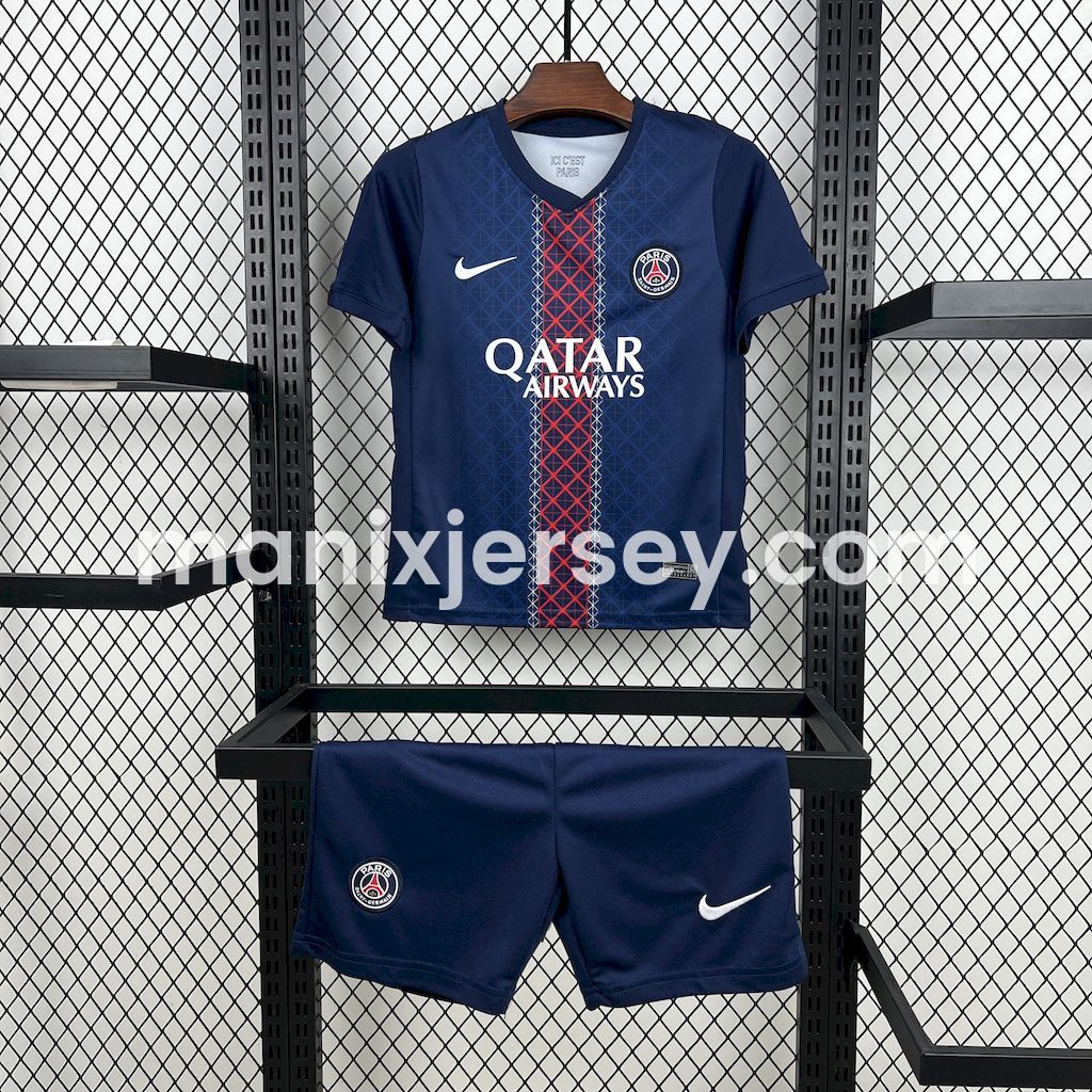 Paris Saint-Germain PSG 25-26 Home Kids Kit - ReplicasJersey